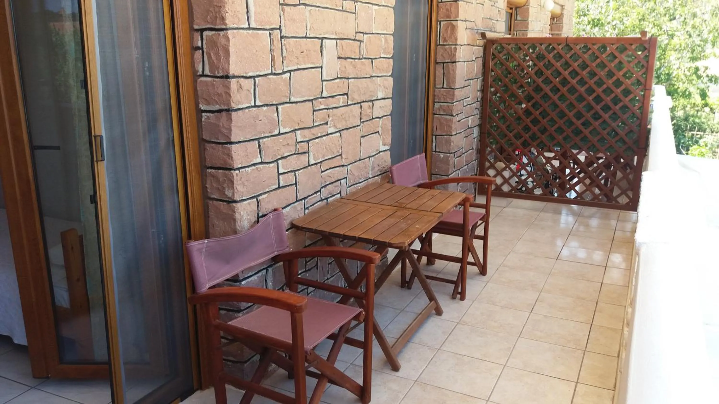 Balcony/Terrace in Aigeiros Apartments & restaurant