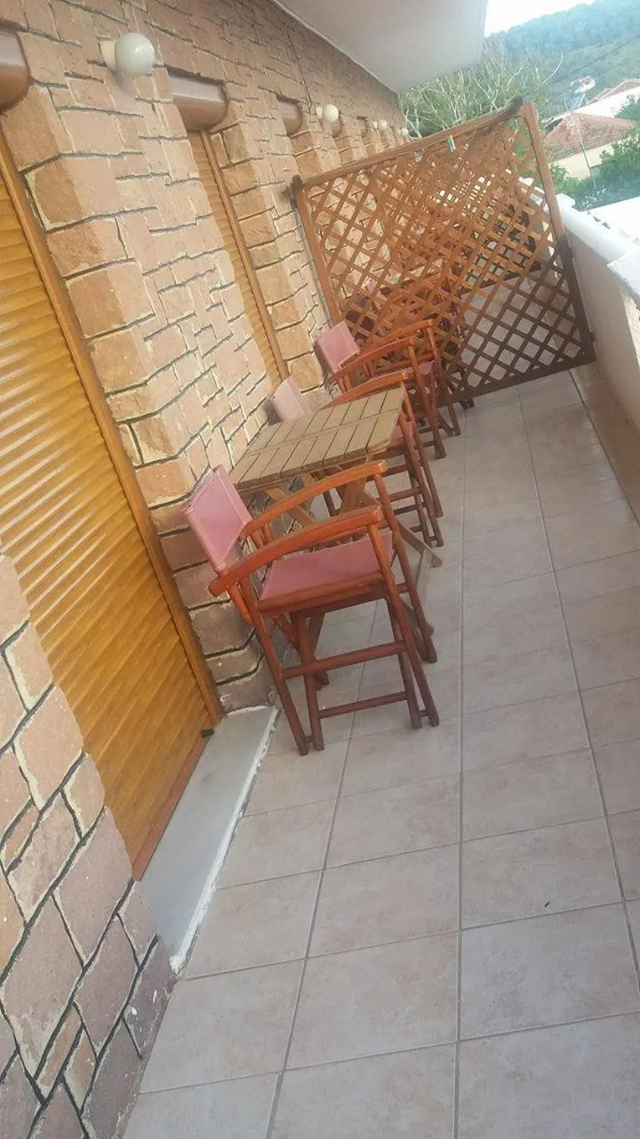 Balcony/Terrace in Aigeiros Apartments & restaurant