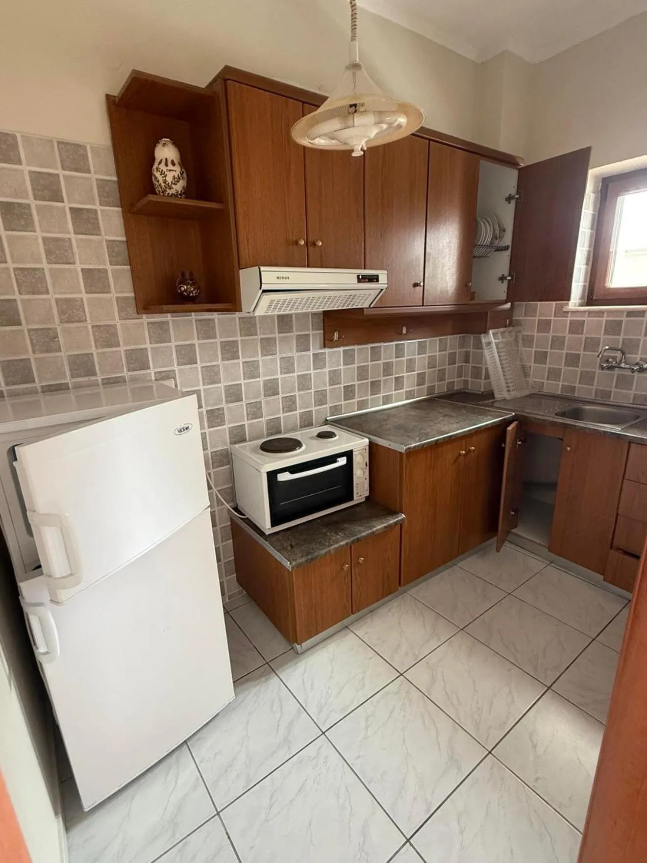 kitchen in Aigeiros Apartments & restaurant