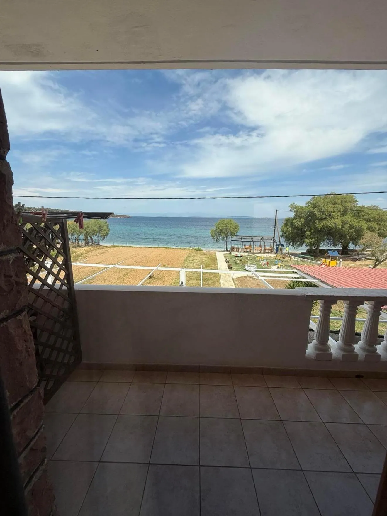 Balcony/Terrace in Aigeiros Apartments & restaurant