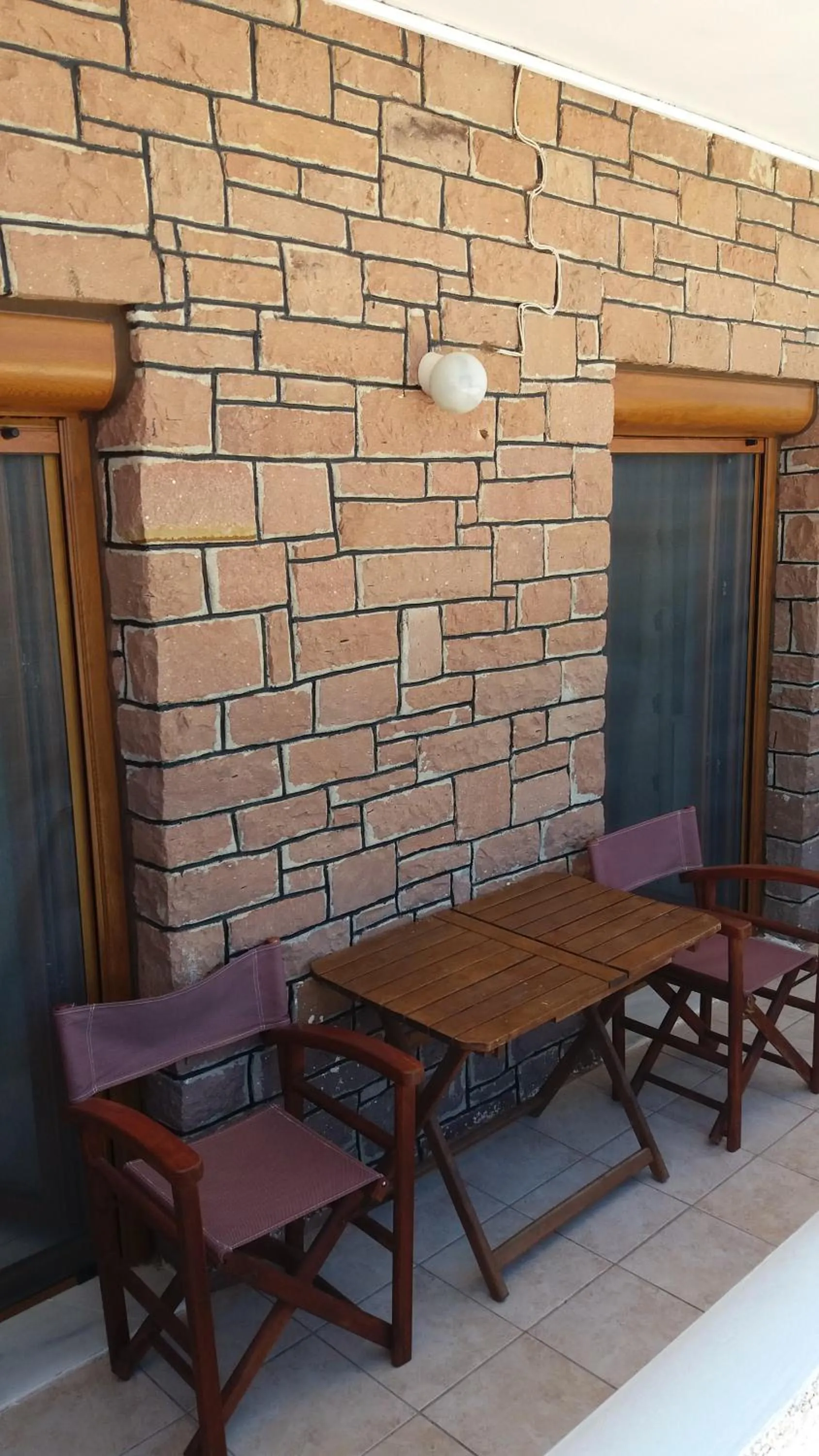 Balcony/Terrace in Aigeiros Apartments & restaurant