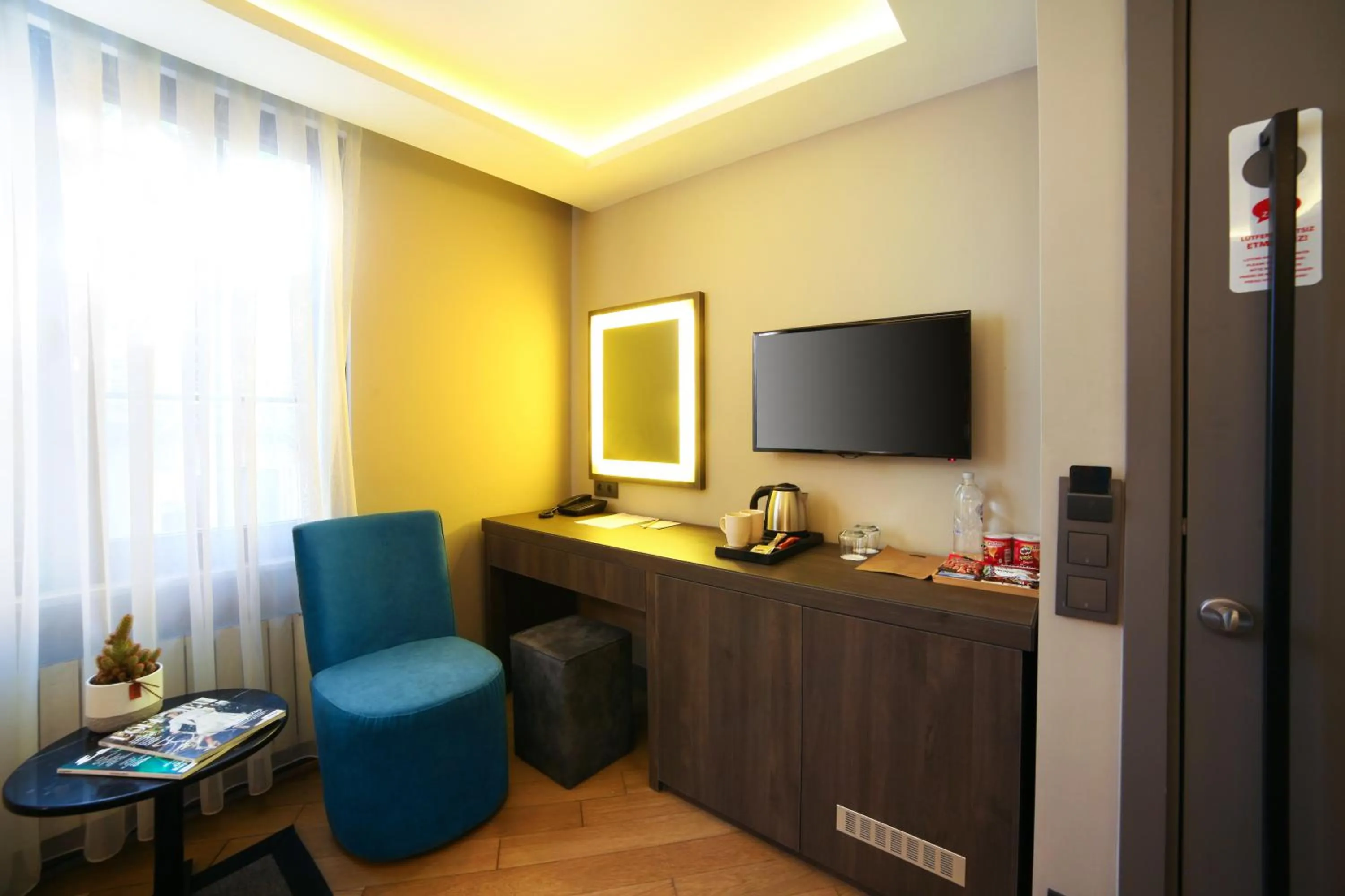 Seating area in The Capital Suites