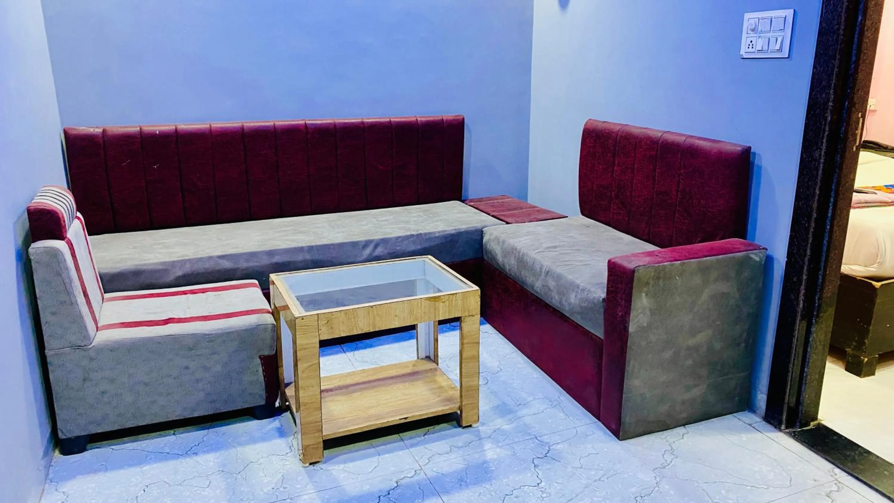 Seating area in Hotel Dev Shree