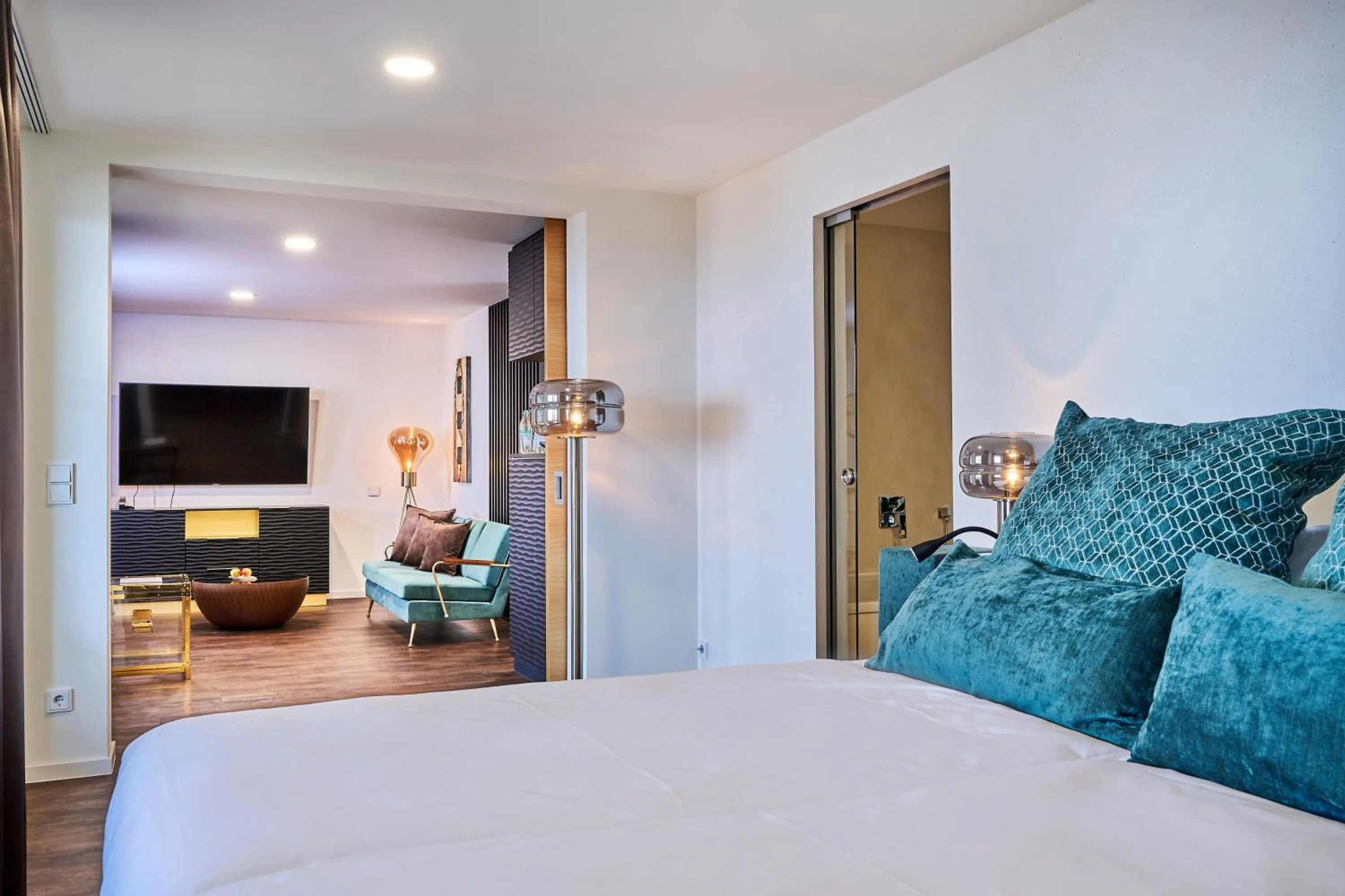 Photo of the whole room, Bed in Der Birkenhof Spa & Genuss Resort