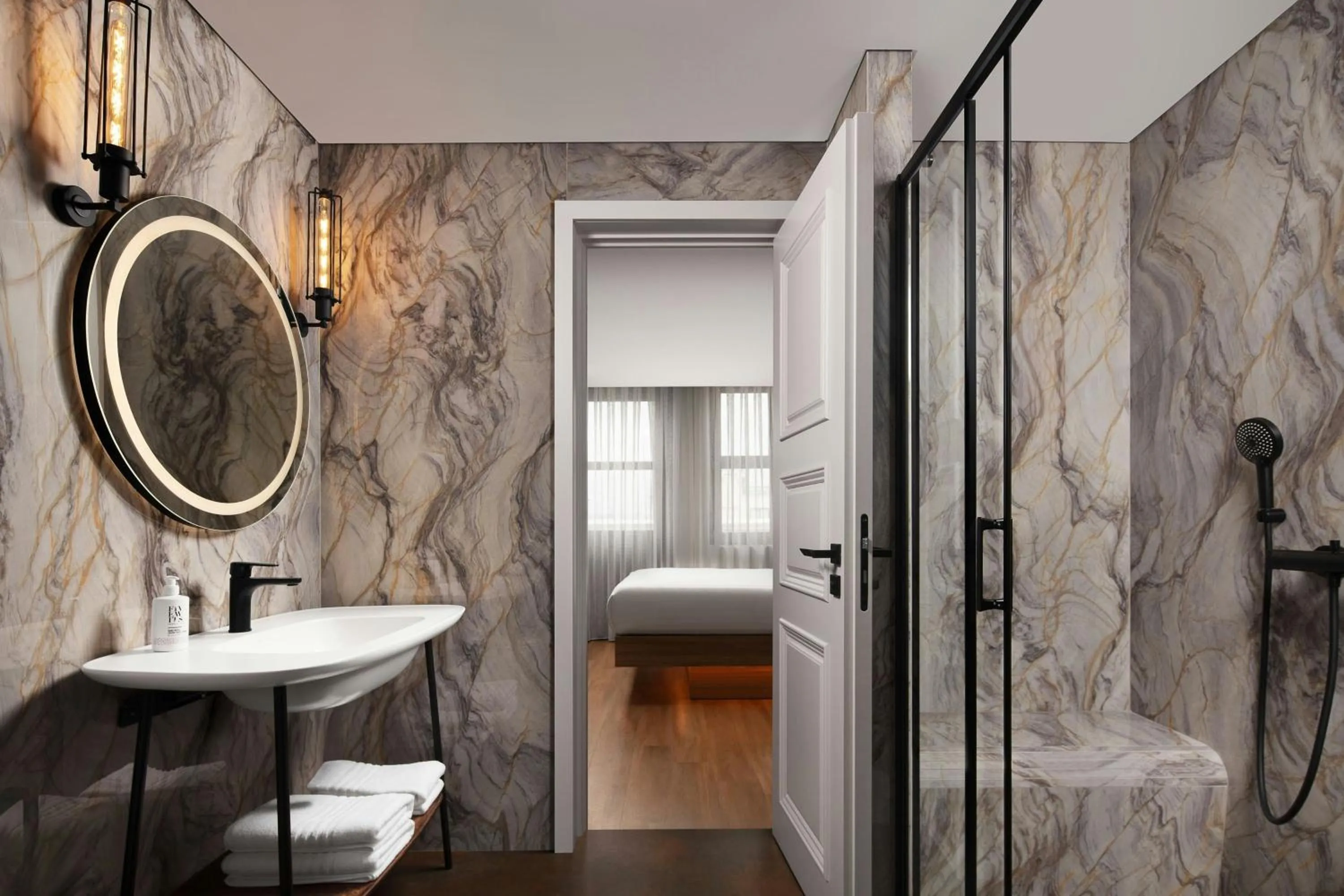 Bedroom in Moxy Istanbul Taksim by Marriott Bonvoy