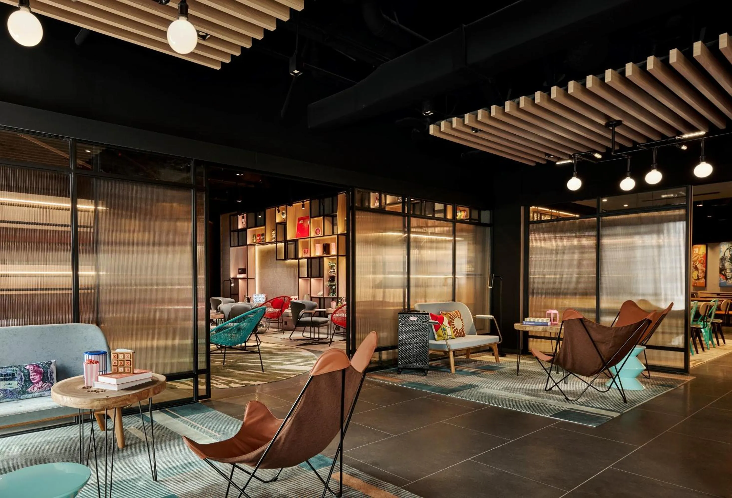 Seating area in Moxy Kuala Lumpur Chinatown