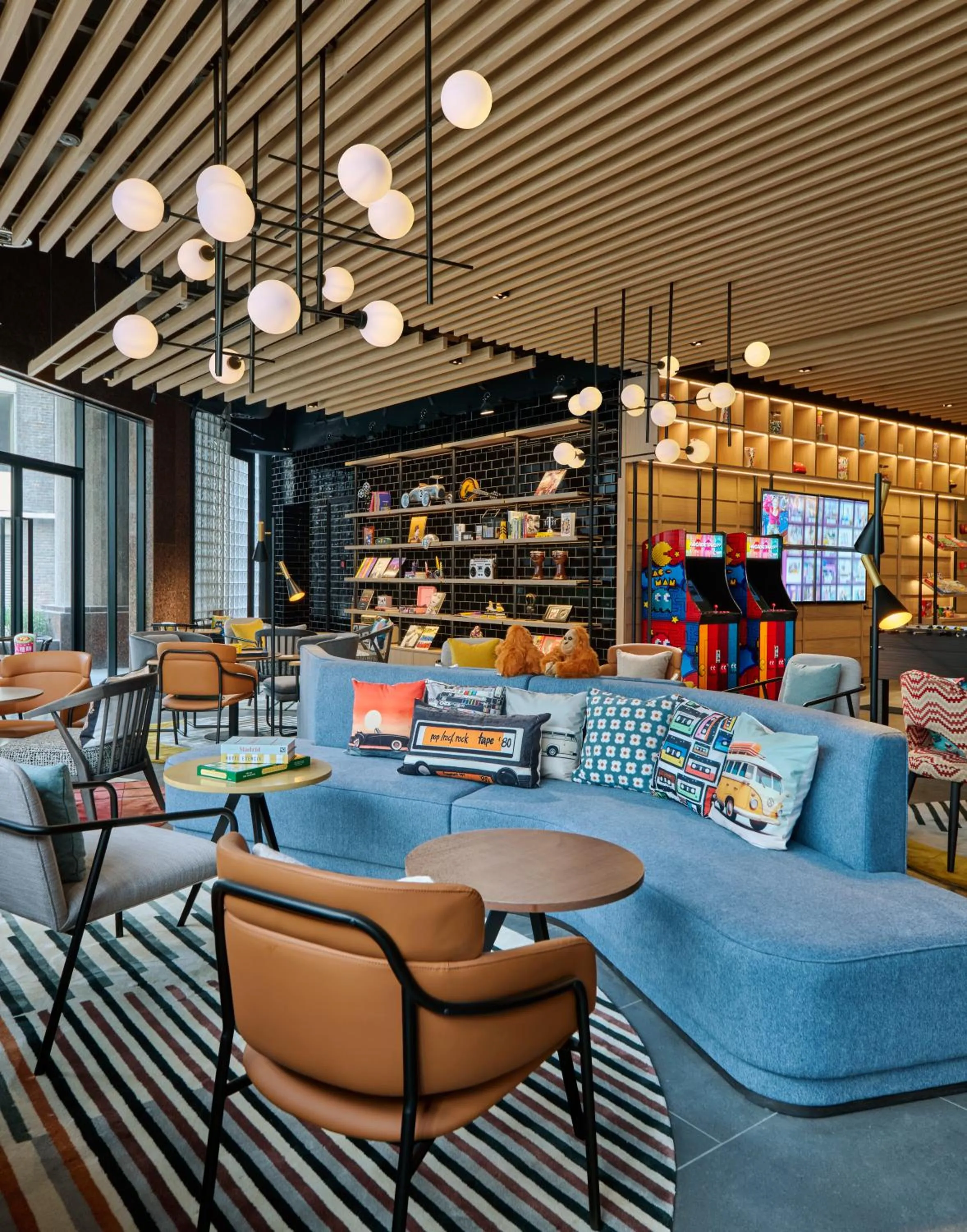 Seating area in Moxy Kuala Lumpur Chinatown