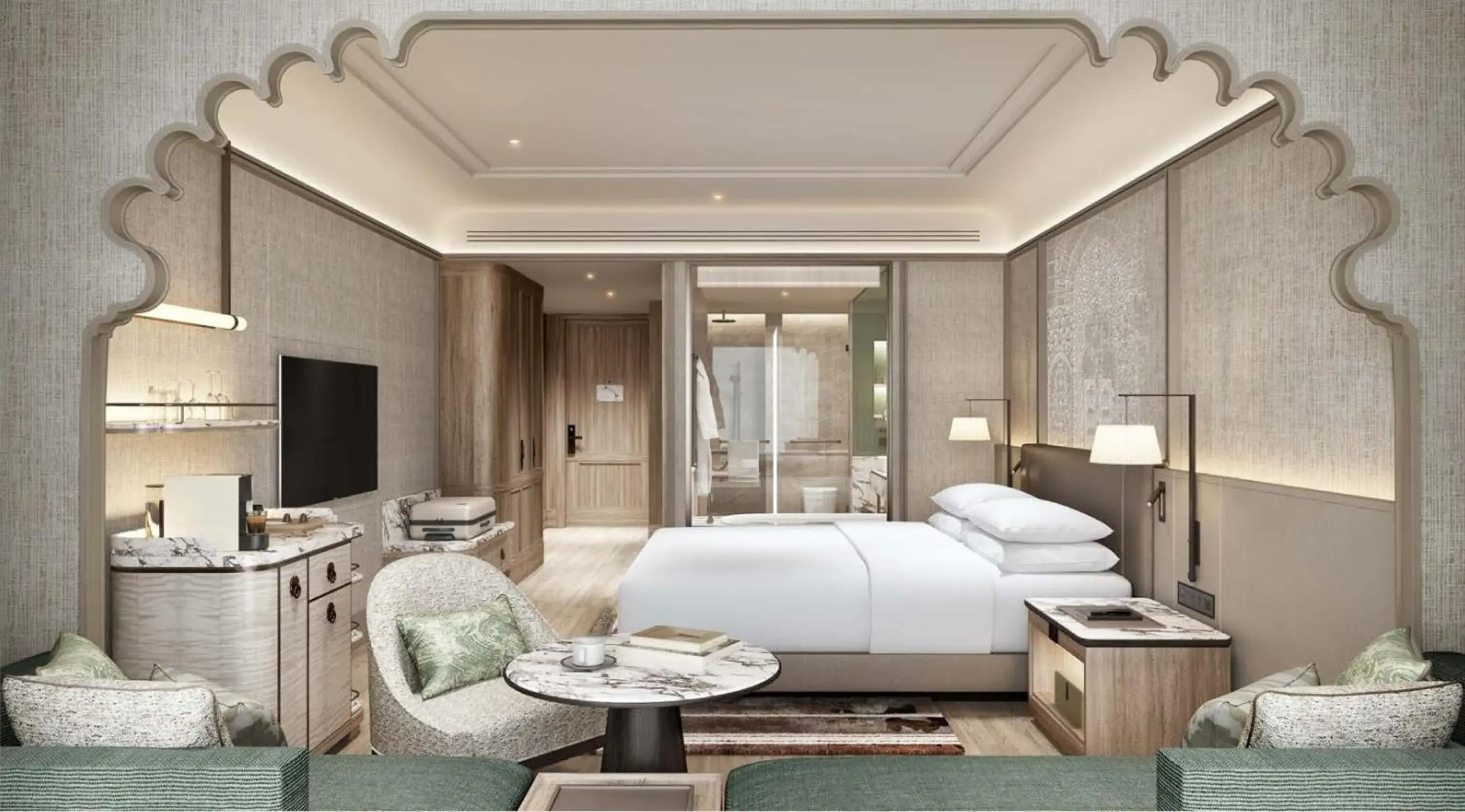 Premier King Room with Mountain View: Enjoy INR 1500 hotel credits per stay - single occupancy in Udaipur Marriott Hotel Premier King Room with Mountain View: Enjoy INR 1500 hotel credits per stay - single occupancy in Udaipur Marriott Hotel