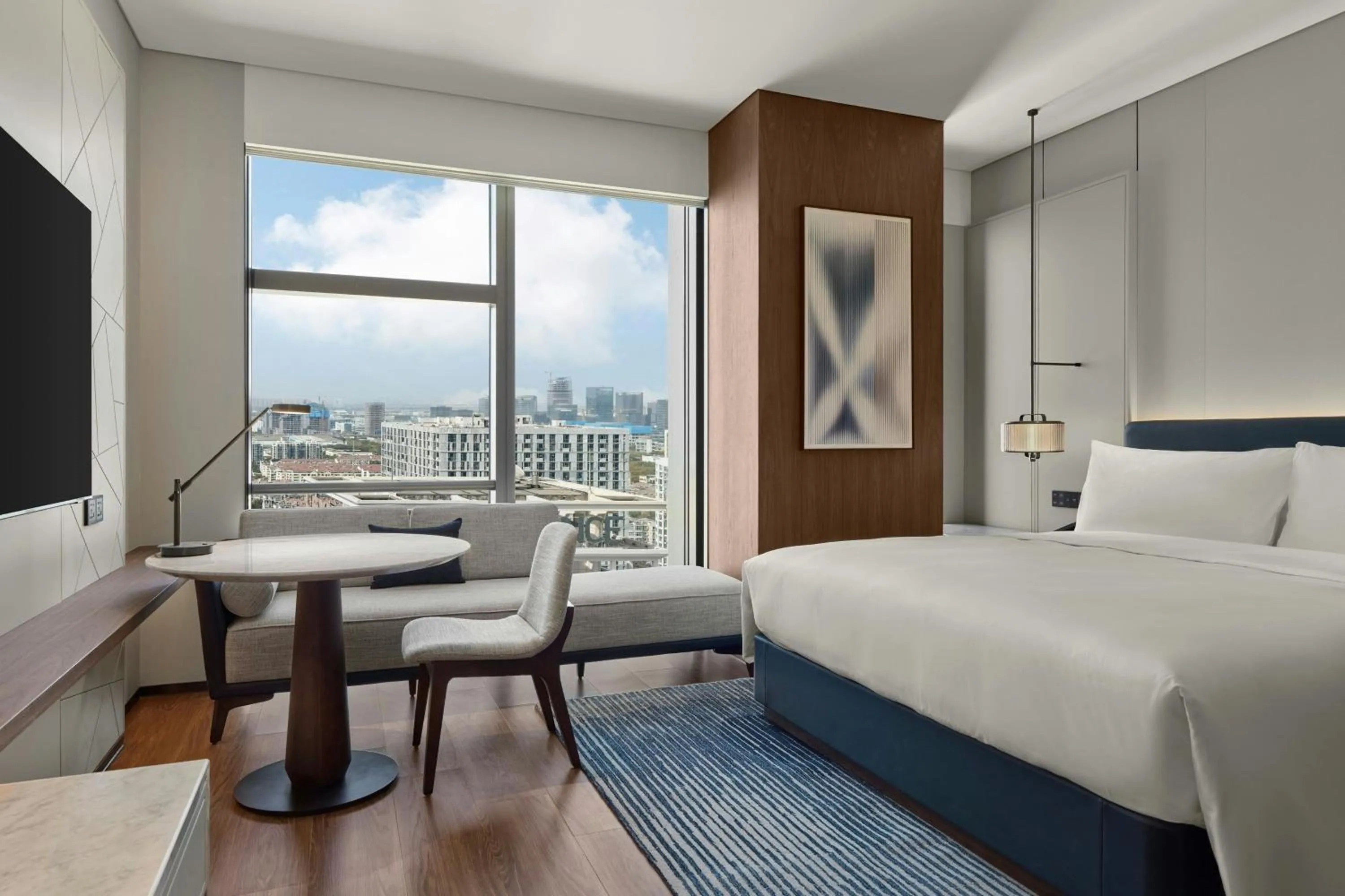 Photo of the whole room, Bed in Marriott Executive Apartments Suzhou Industrial Park