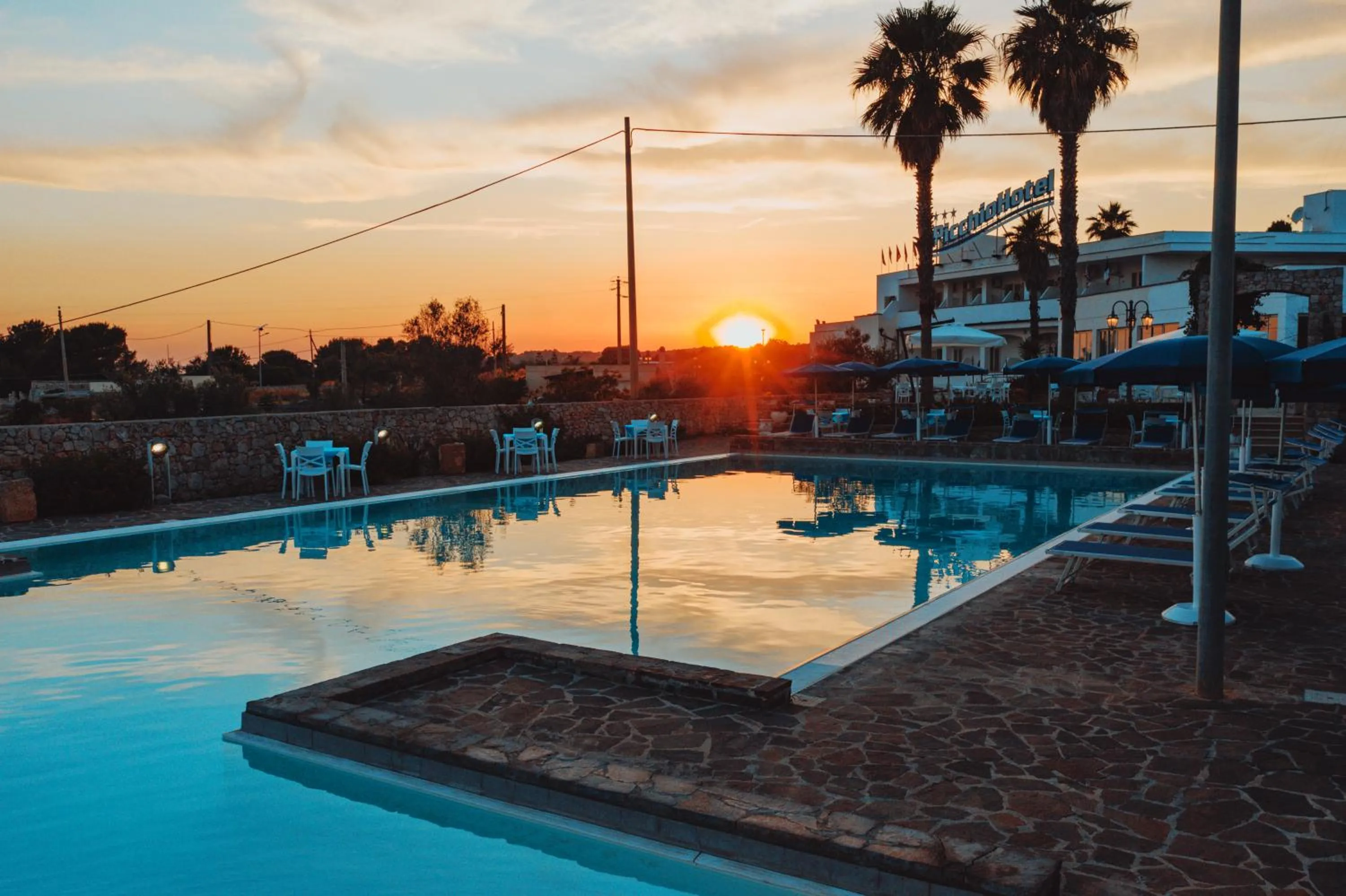 Pool view in Picchio Hotel Pescoluse