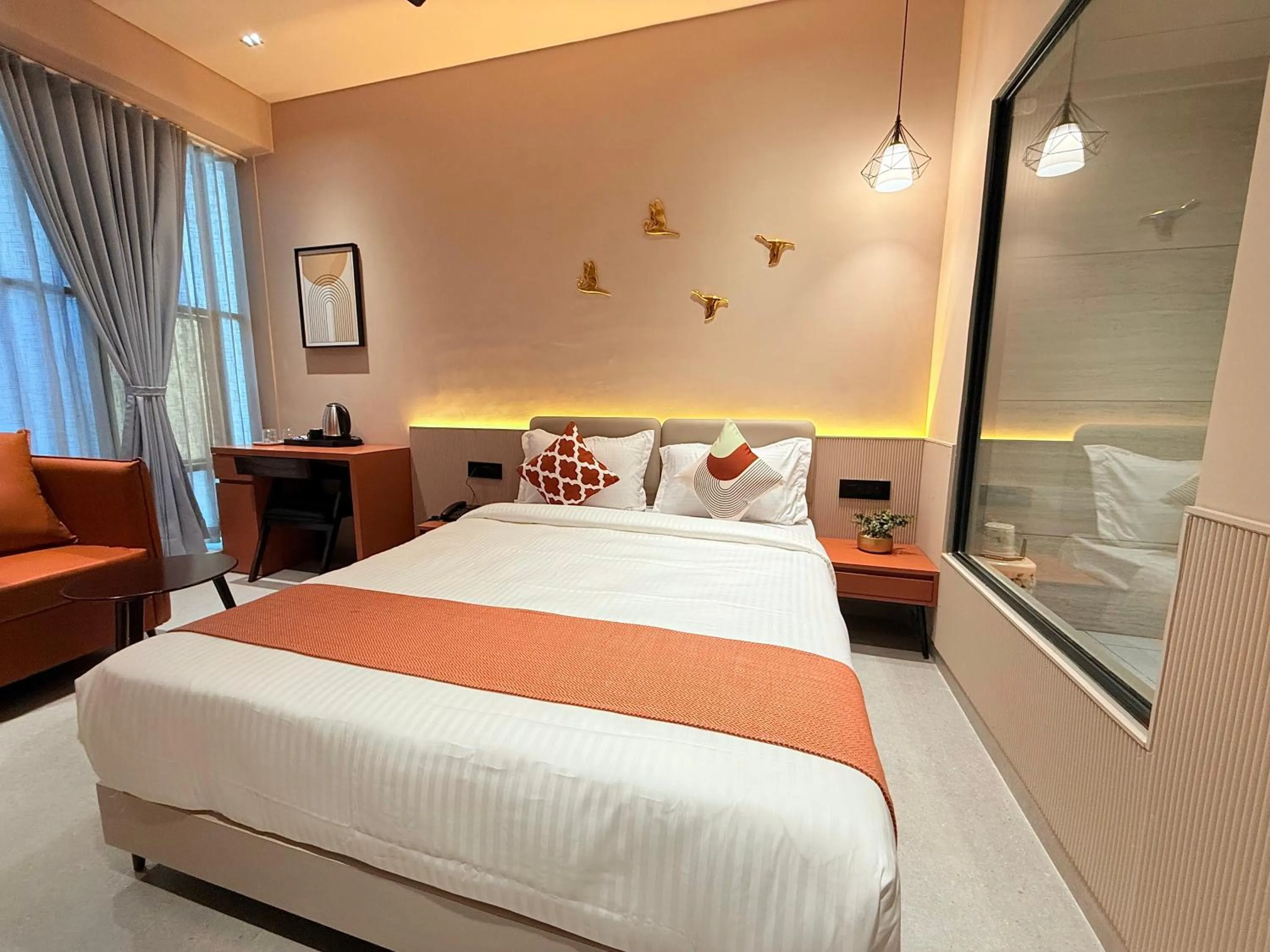 Bed in Hotel Fun Regency Motera Ahmadabad