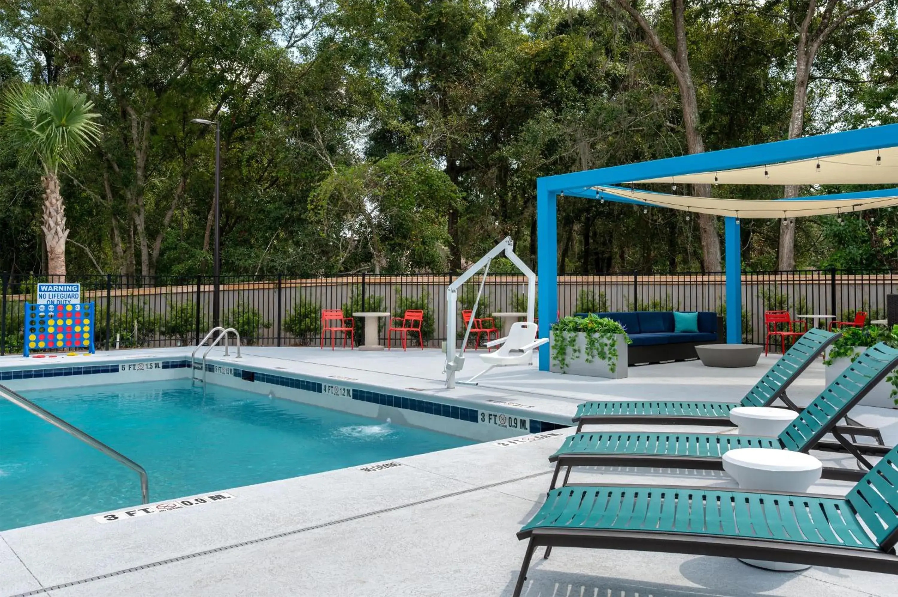 Pool view in Tru By Hilton Brunswick Pool view in Tru By Hilton Brunswick