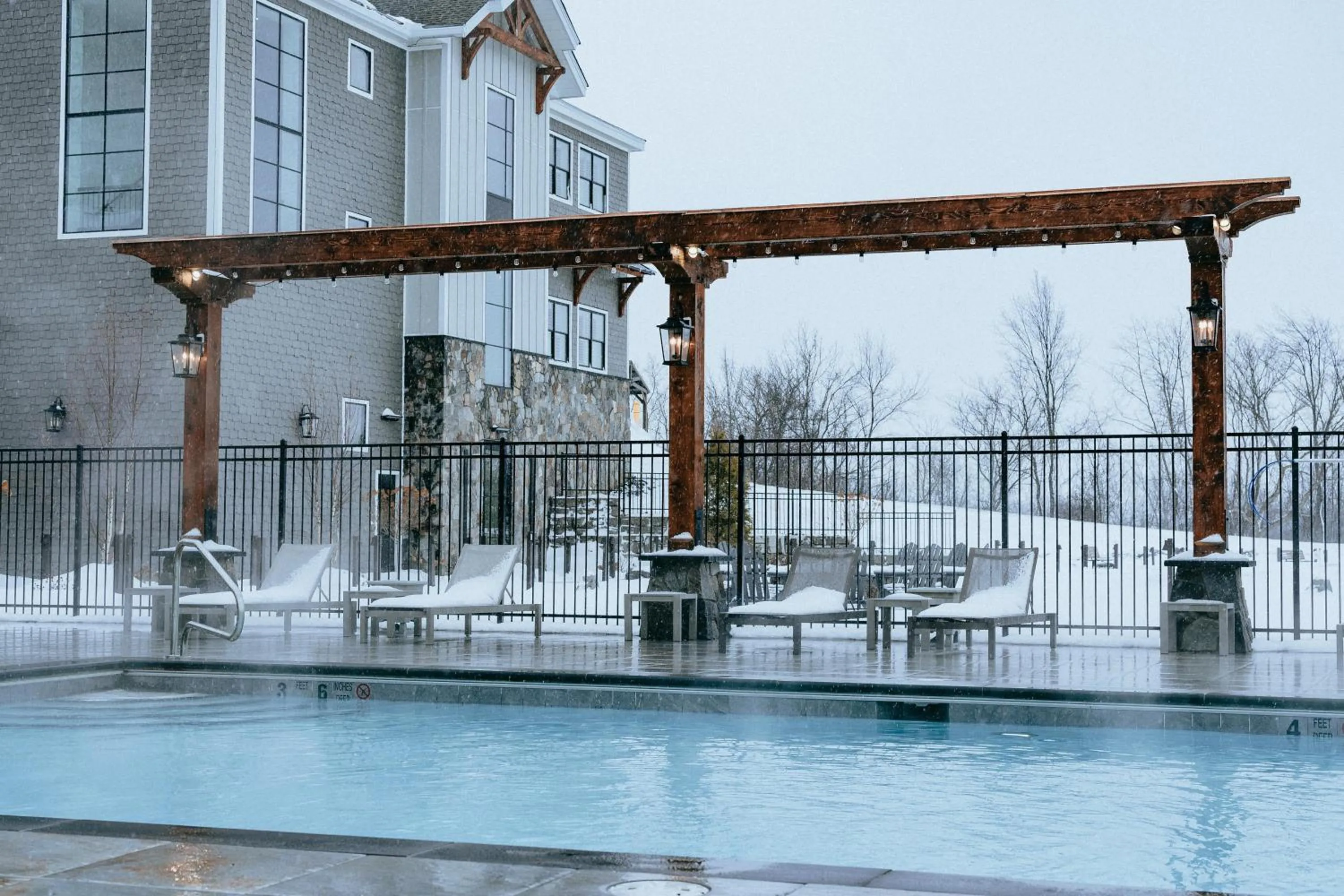 Pool view in Skaneateles Fields Resort & Spa, Curio Collection By Hilton