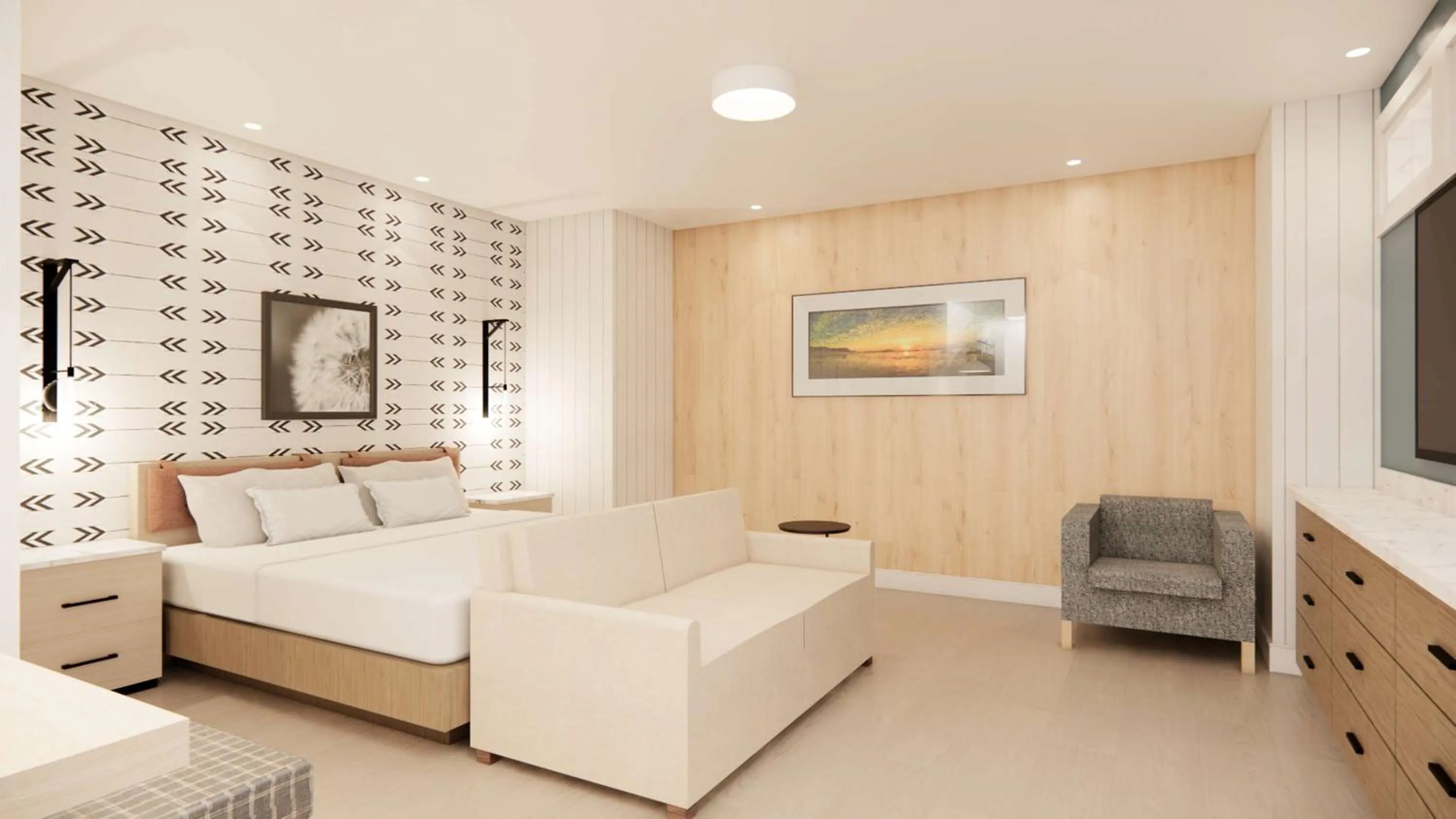 Bed in Skaneateles Fields Resort & Spa, Curio Collection By Hilton