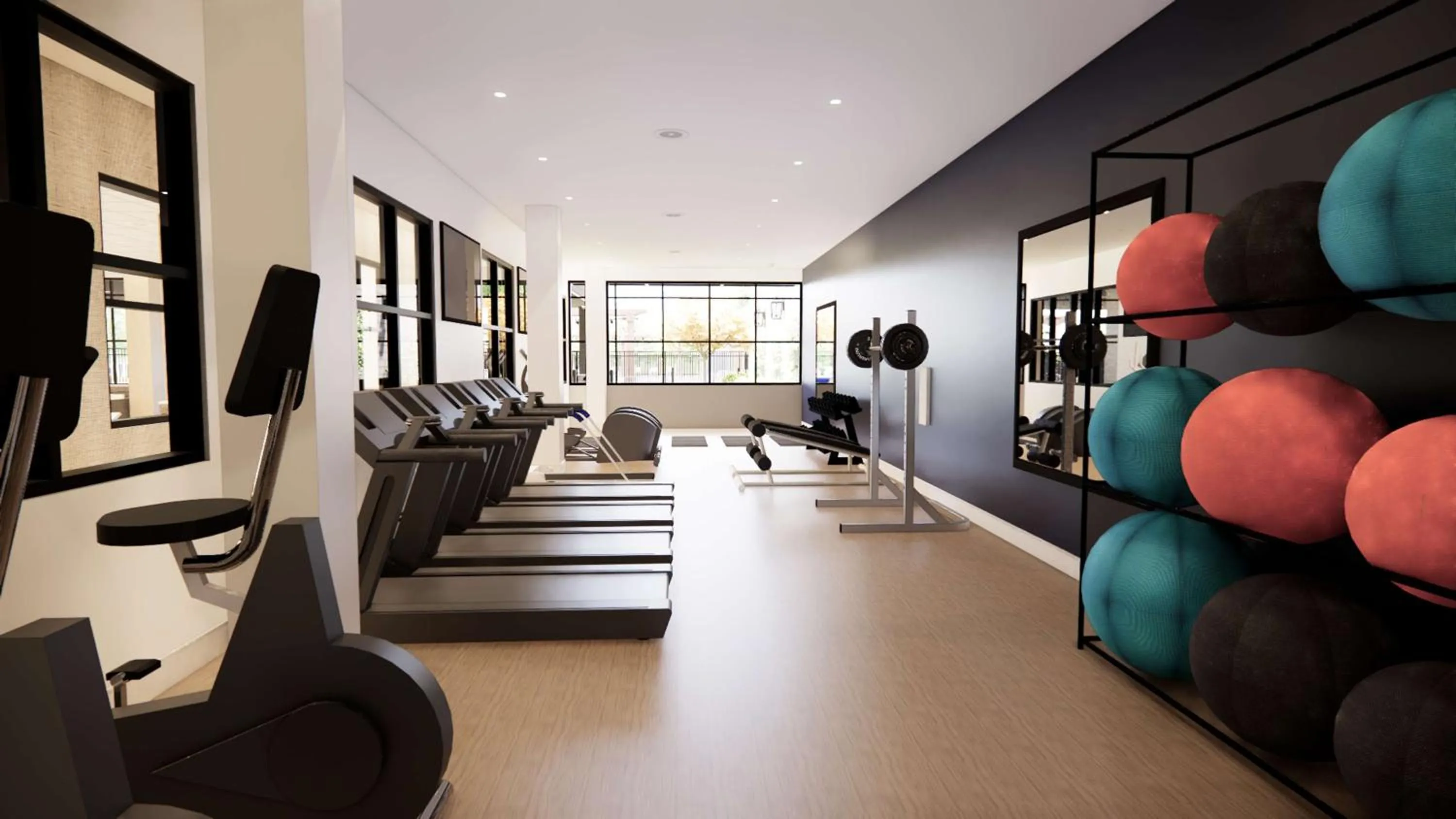 Fitness centre/facilities in Skaneateles Fields Resort & Spa, Curio Collection By Hilton