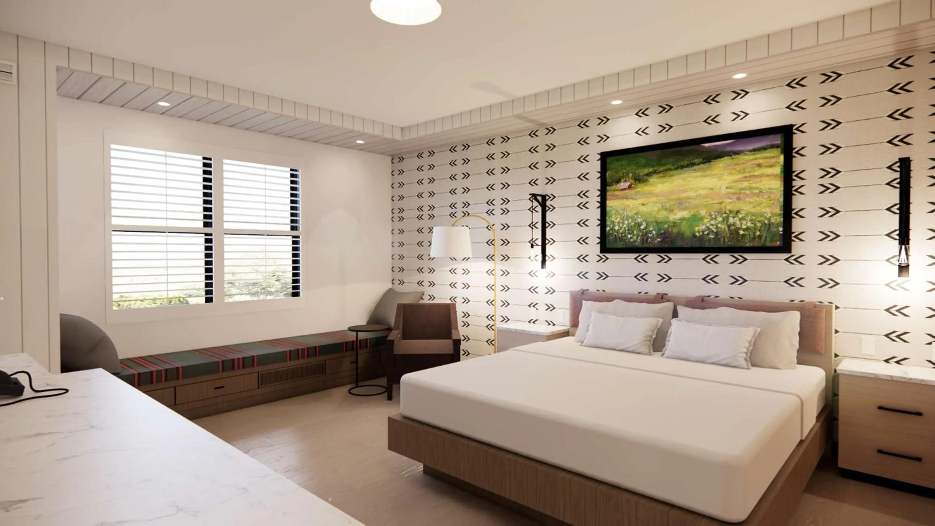 Bed in Skaneateles Fields Resort & Spa, Curio Collection By Hilton