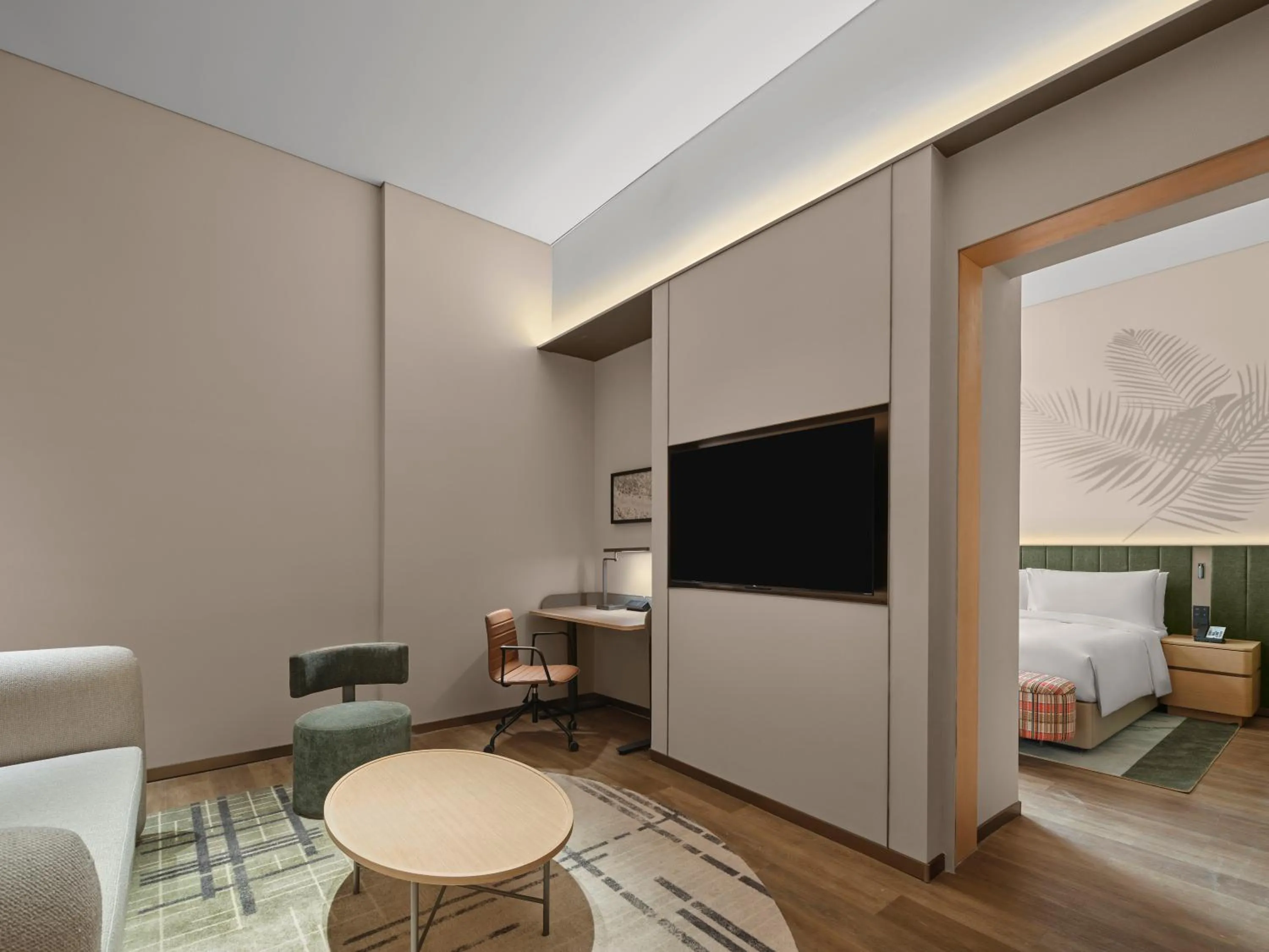 Living room, Bed in Hilton Garden Inn Sanya Haitang Bay