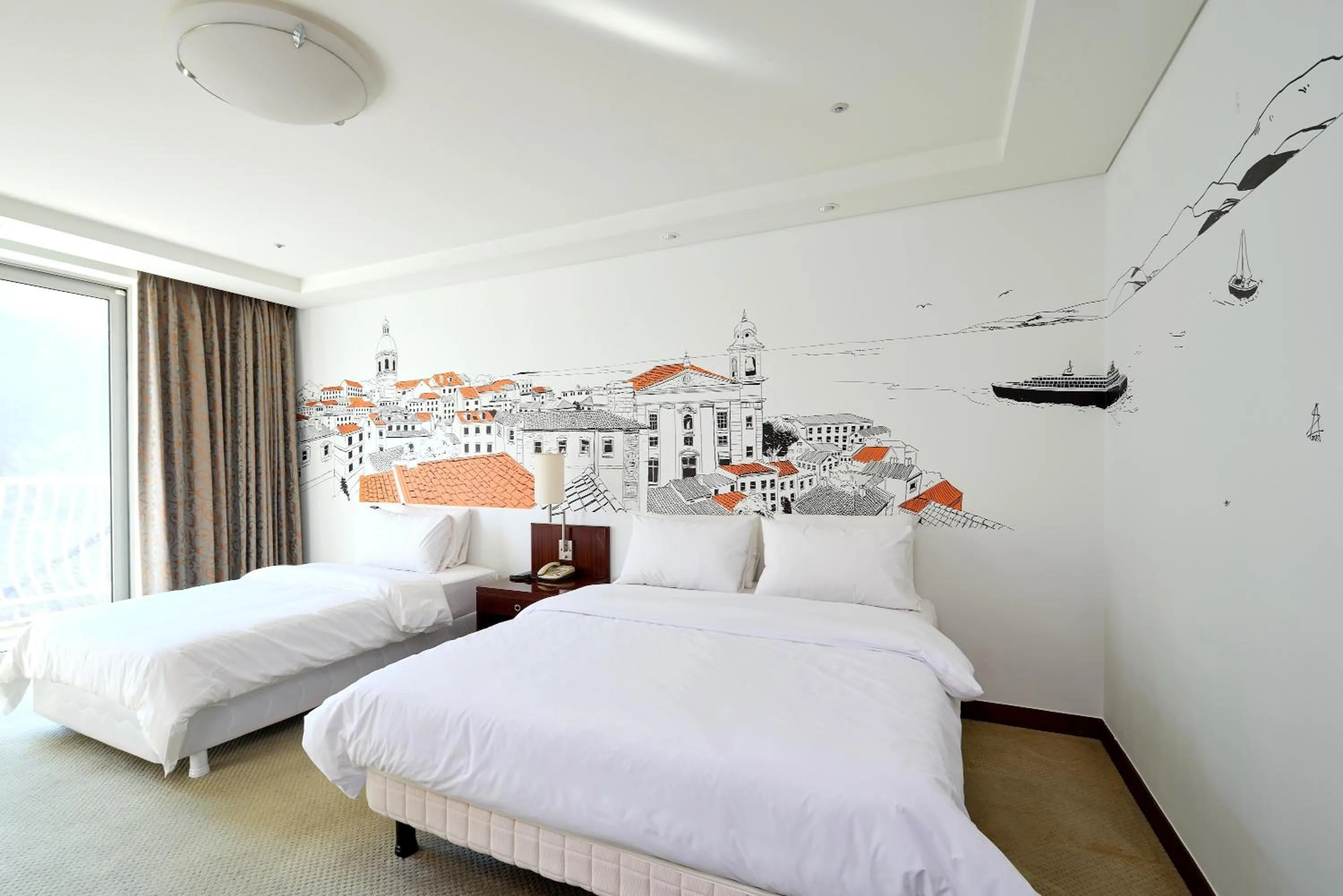 Bed in Pocheon Adonis Hotel