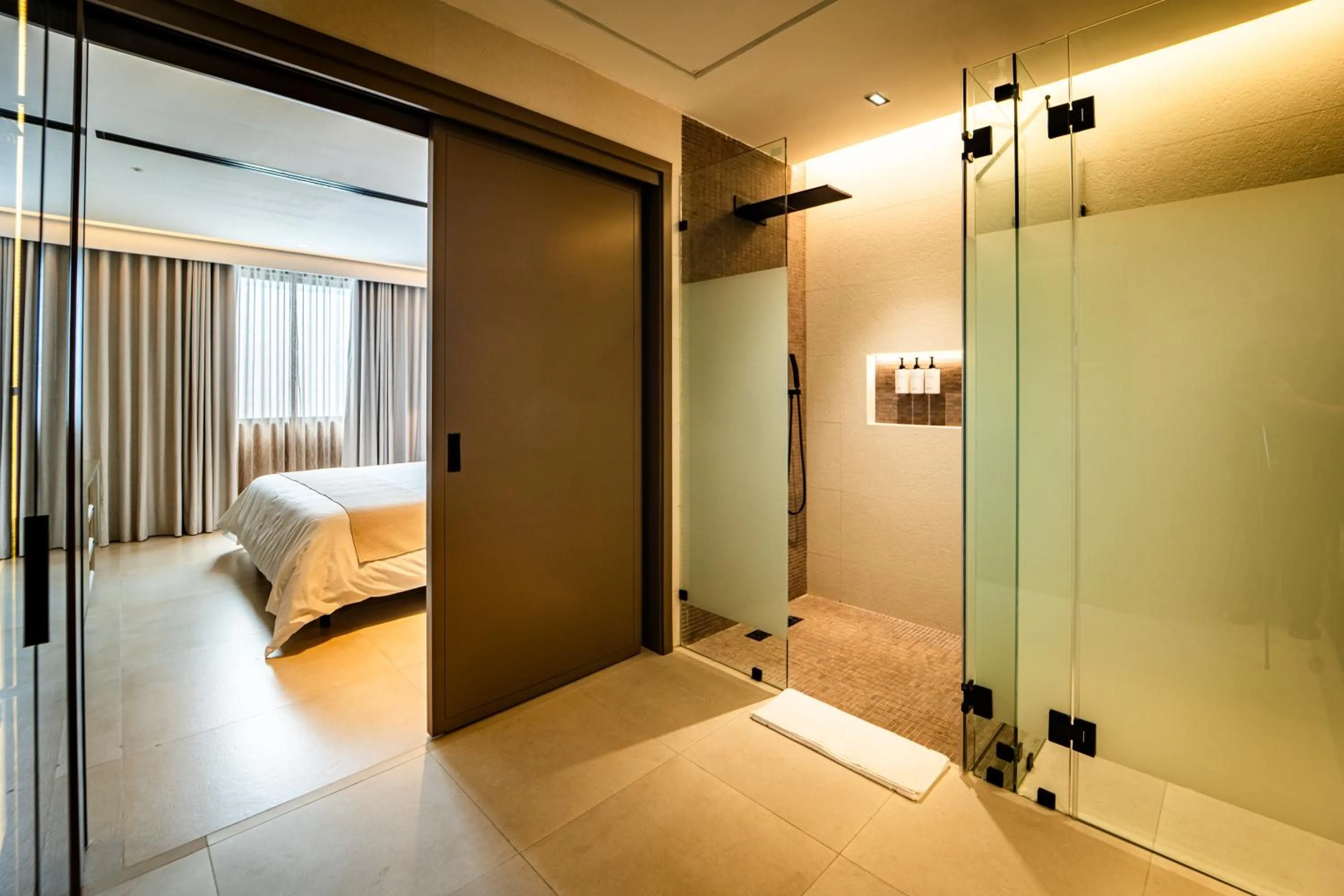 Bathroom, Bed in Nohian Collection Hotels