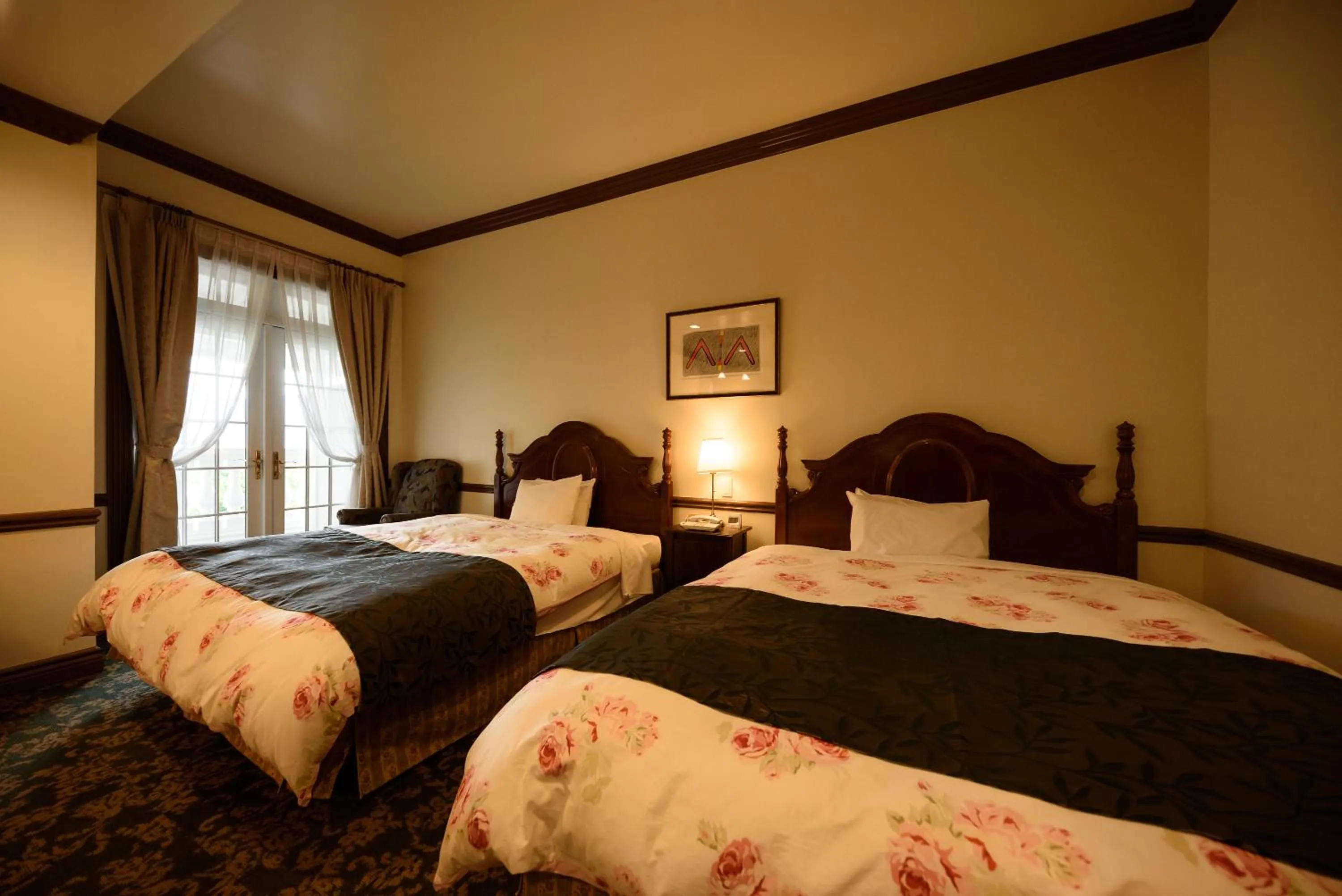 Photo of the whole room, Bed in Yufuin Hotel Mori-no-Terrace