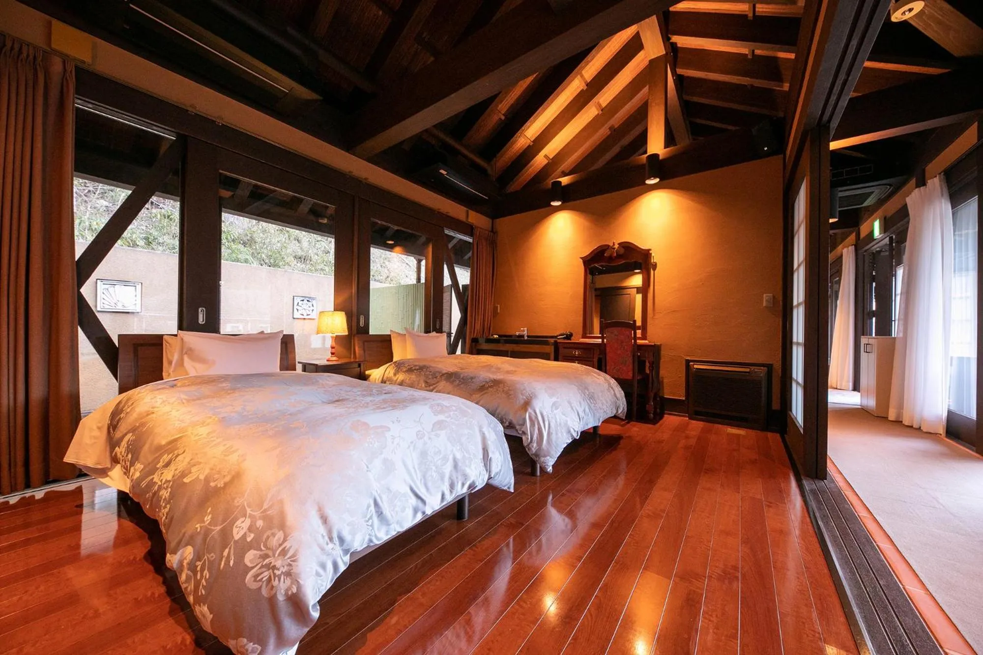 Bed in Yufuin Hotel Mori-no-Terrace