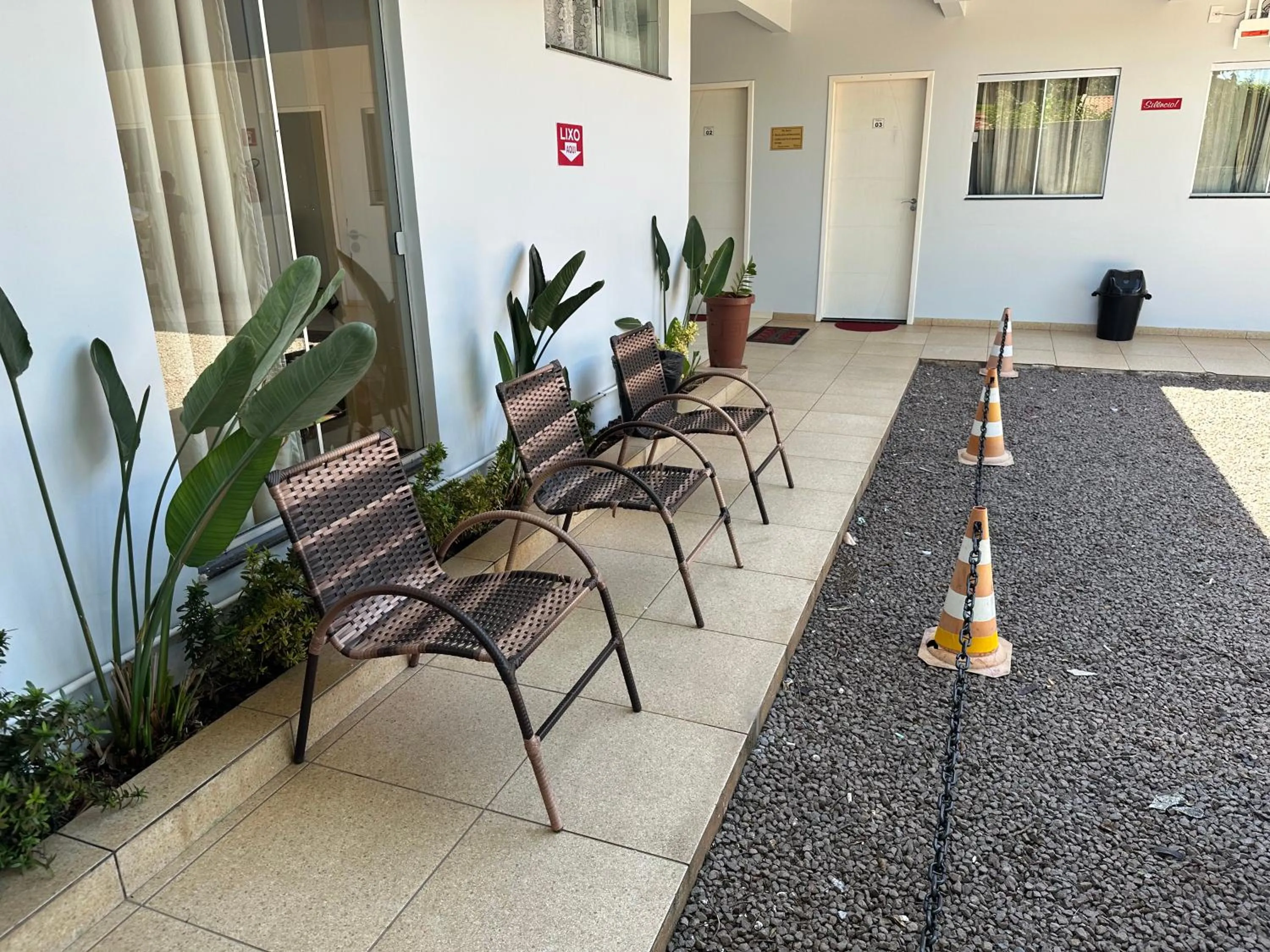 Patio in Hotel Vitória - Guaíra