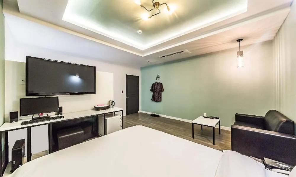 Bed in Chuncheon Hotel View