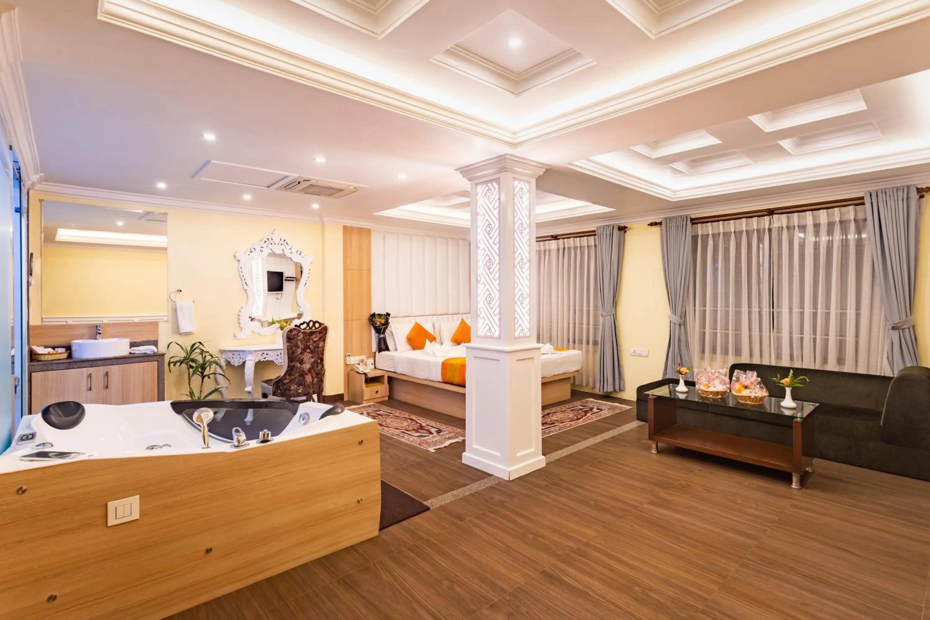 Photo of the whole room, Bed in Yellow Pagoda Hotel