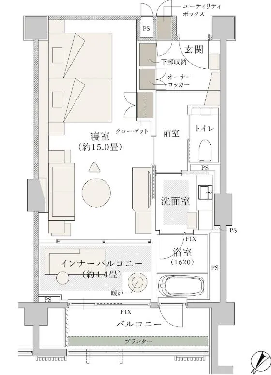 Floor plan in Glamday Style Hotel & Resort Kyu-Karuizawa