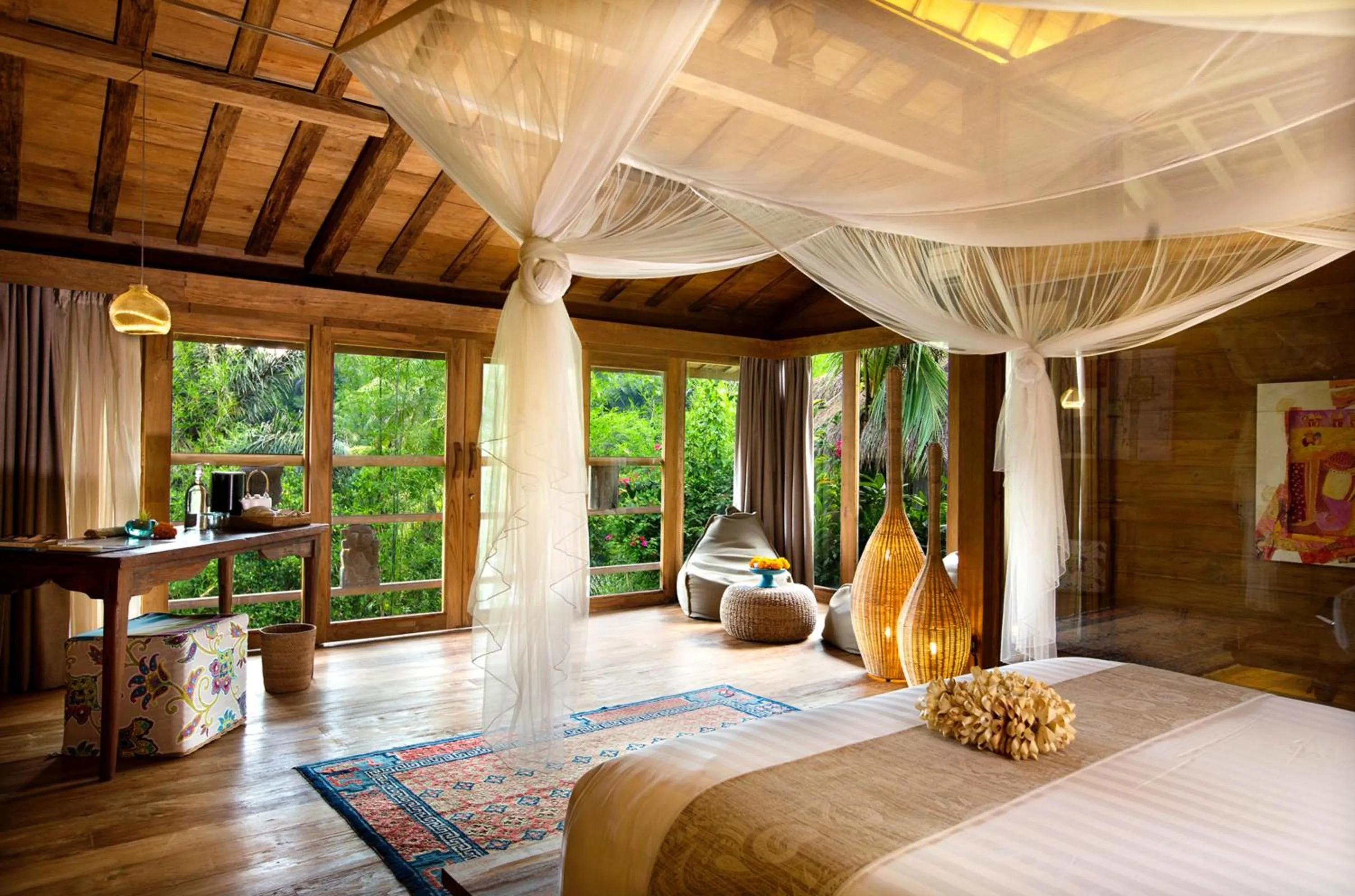 Bed in Blue Karma Dijiwa Ubud