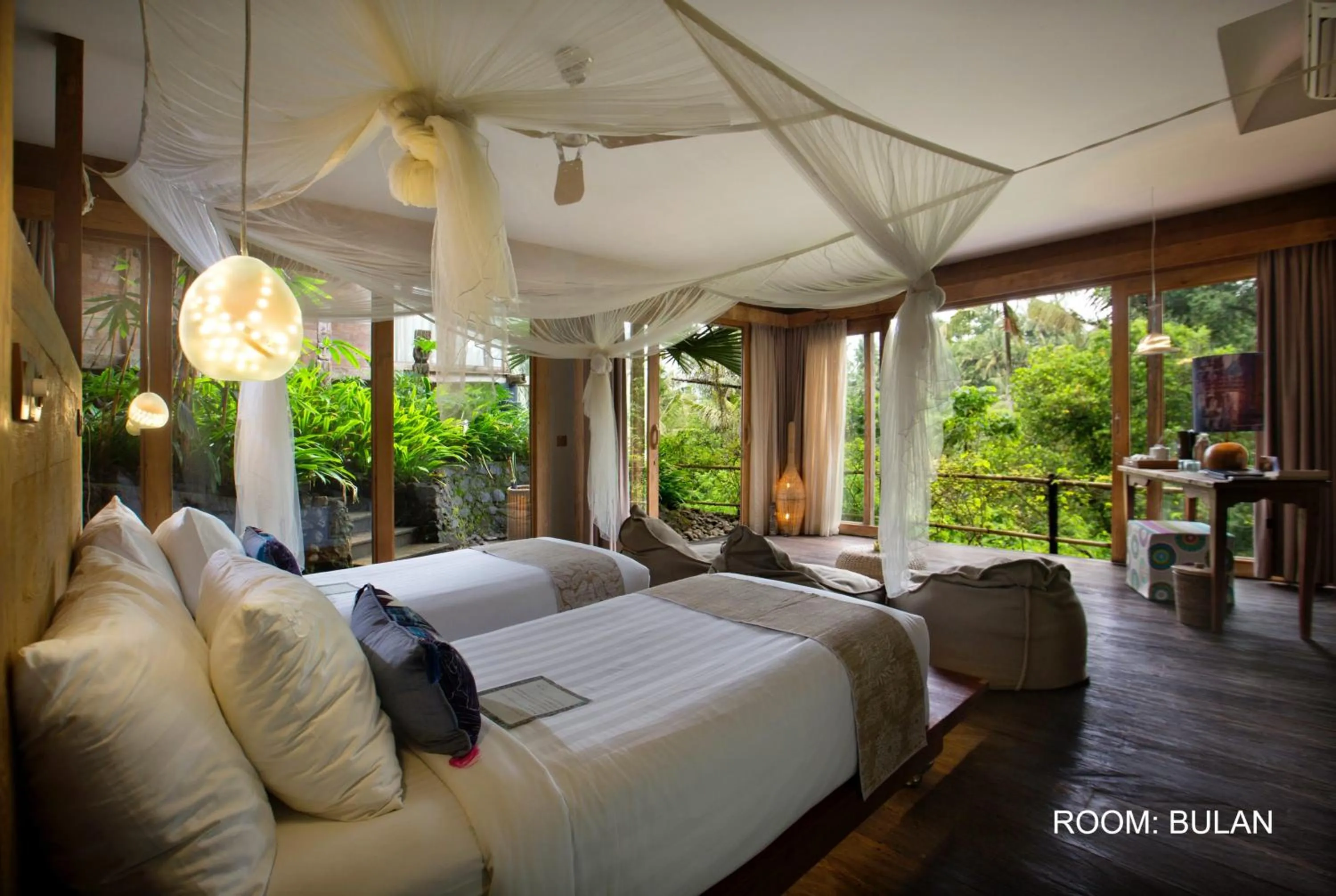 Bed in Blue Karma Dijiwa Ubud