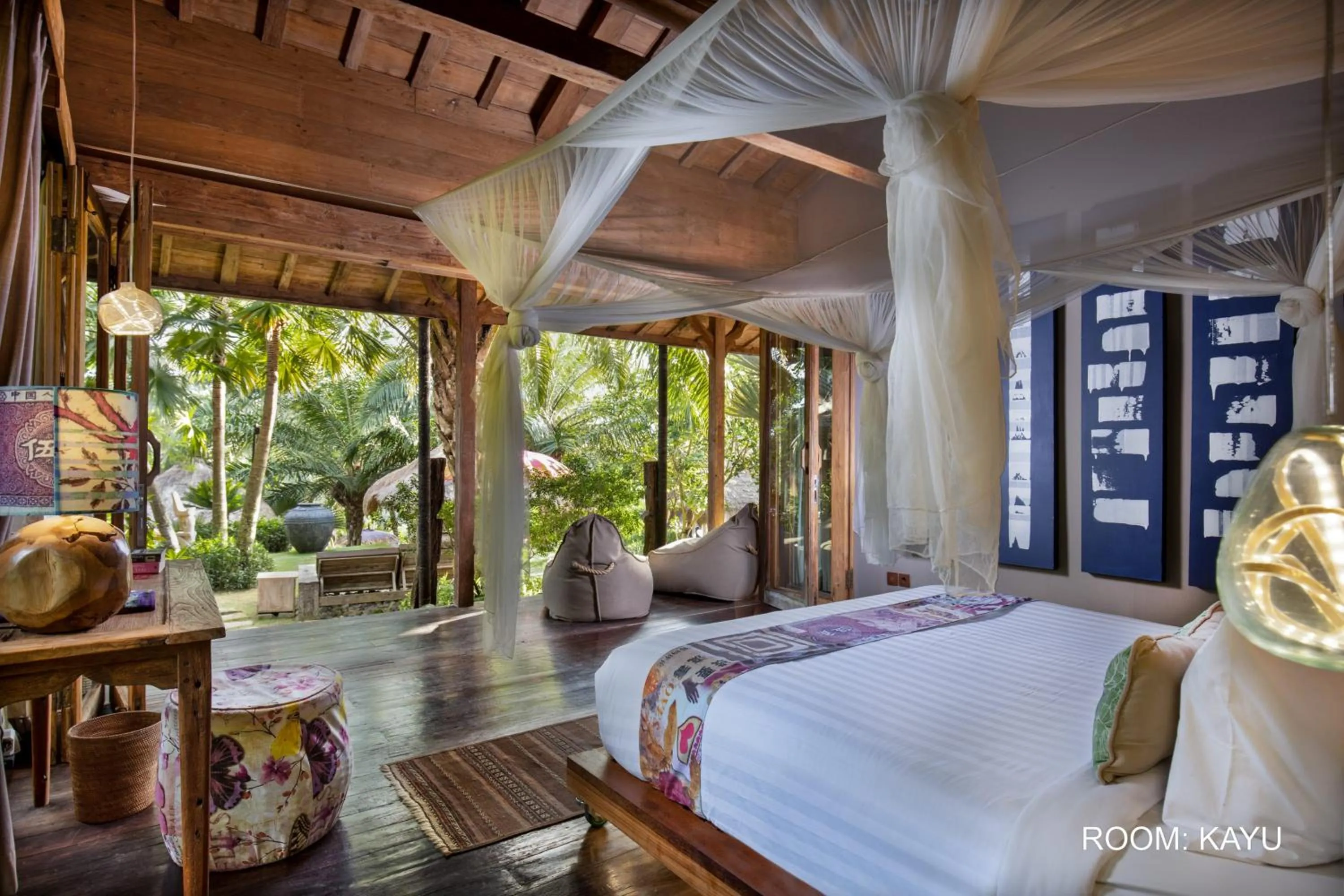 Bed in Blue Karma Dijiwa Ubud