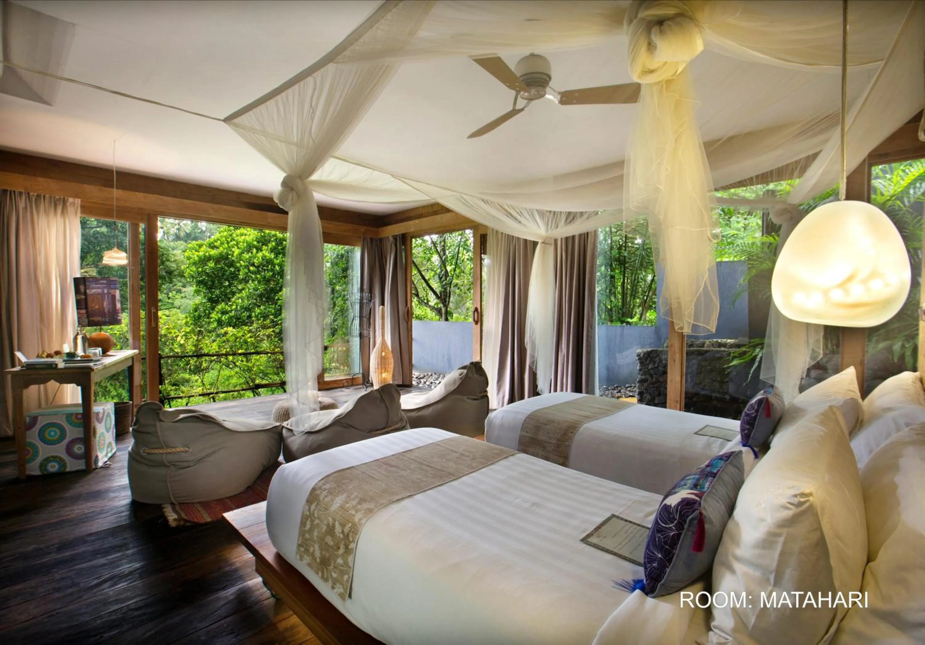 Bed in Blue Karma Dijiwa Ubud