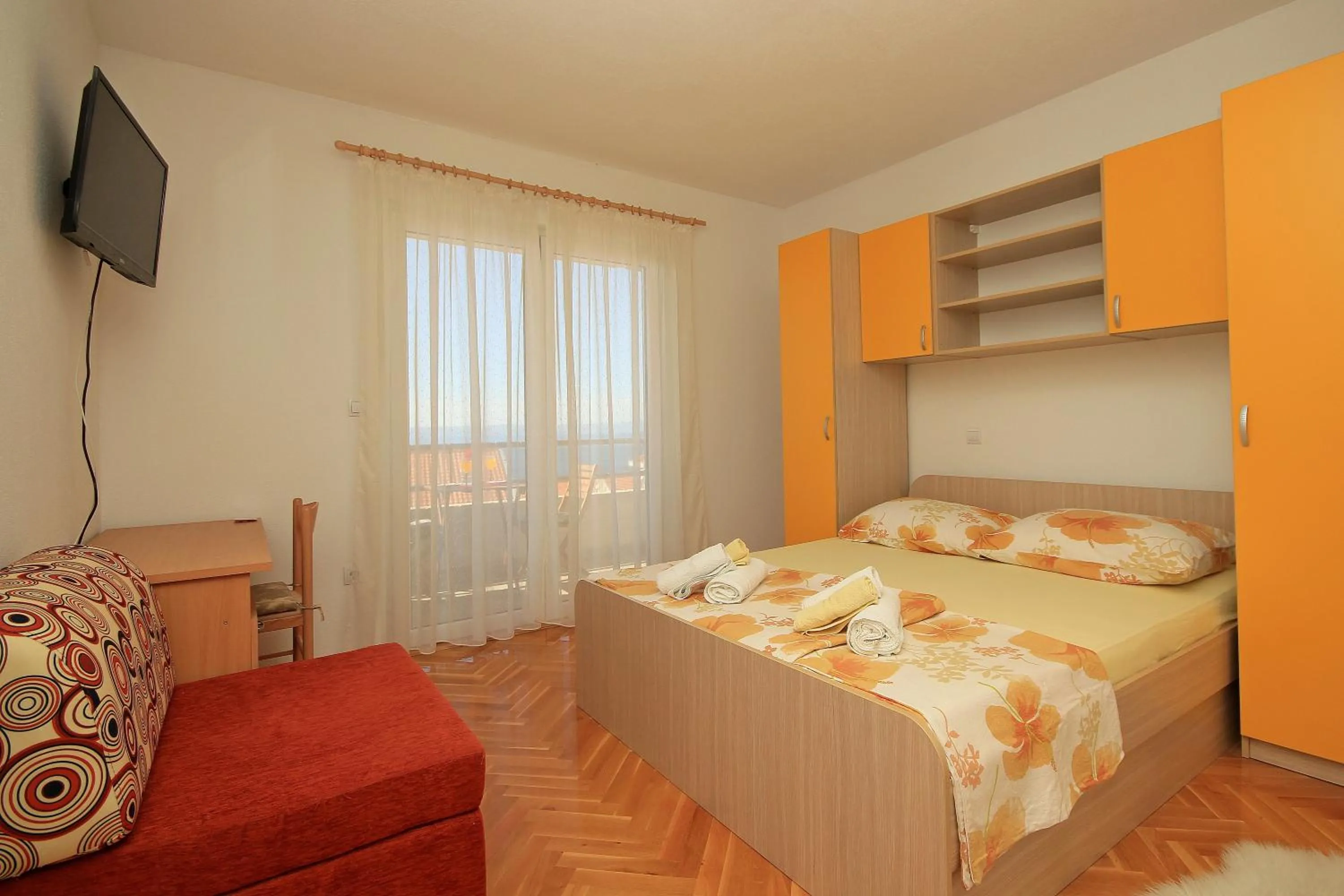 Bedroom, Bed in Apartments Adriatika