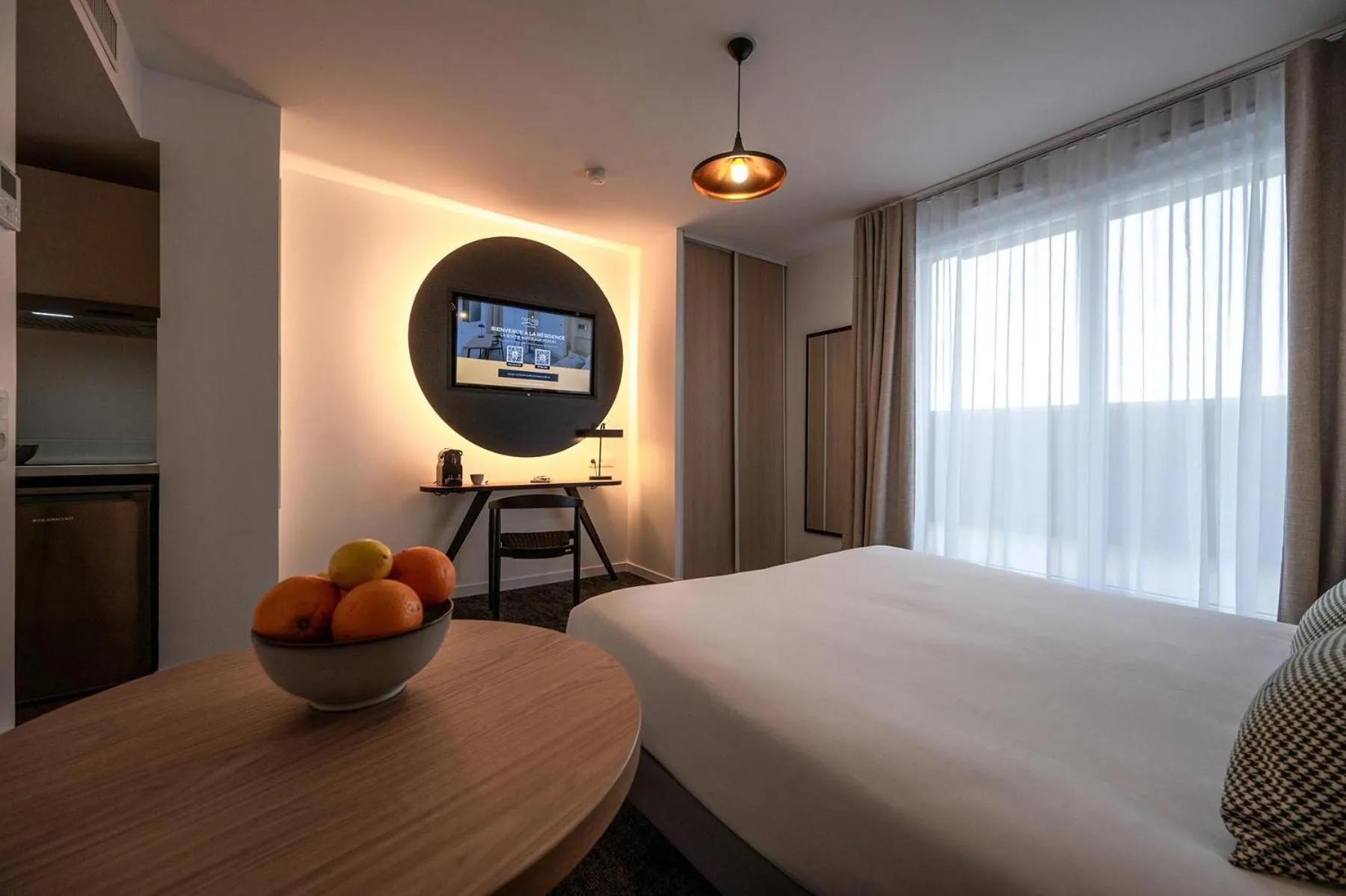 Bed in Nemea Appart Hotel La Boetie Bordeaux Pessac