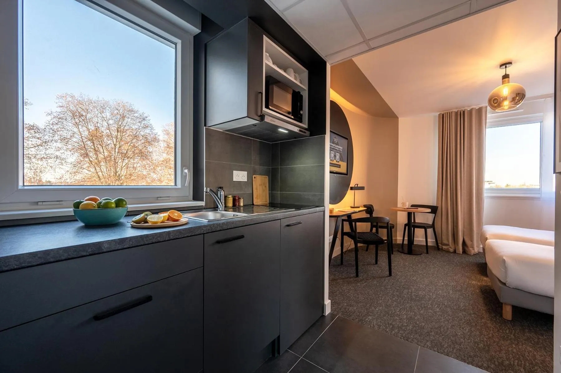 Bed in Nemea Appart Hotel Coeur Europe Strasbourg Illkirch