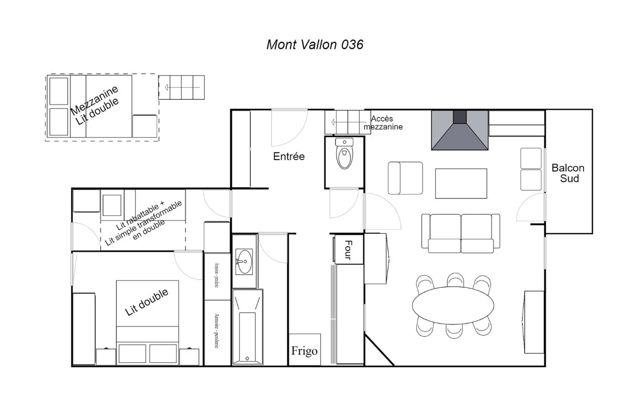 Floor plan in Résidence Mont Vallon