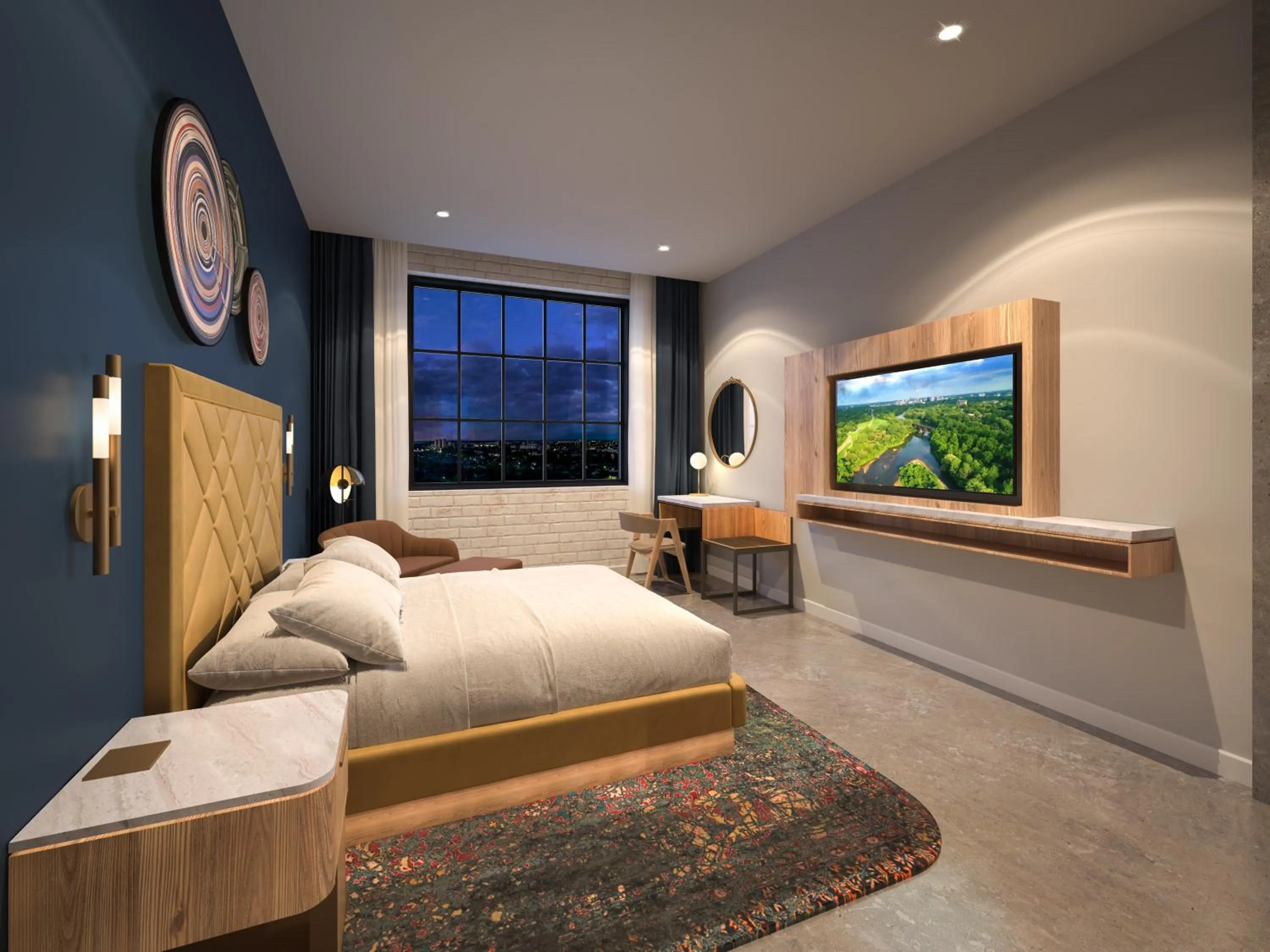 Bed in Hard Rock Hotel London Ontario