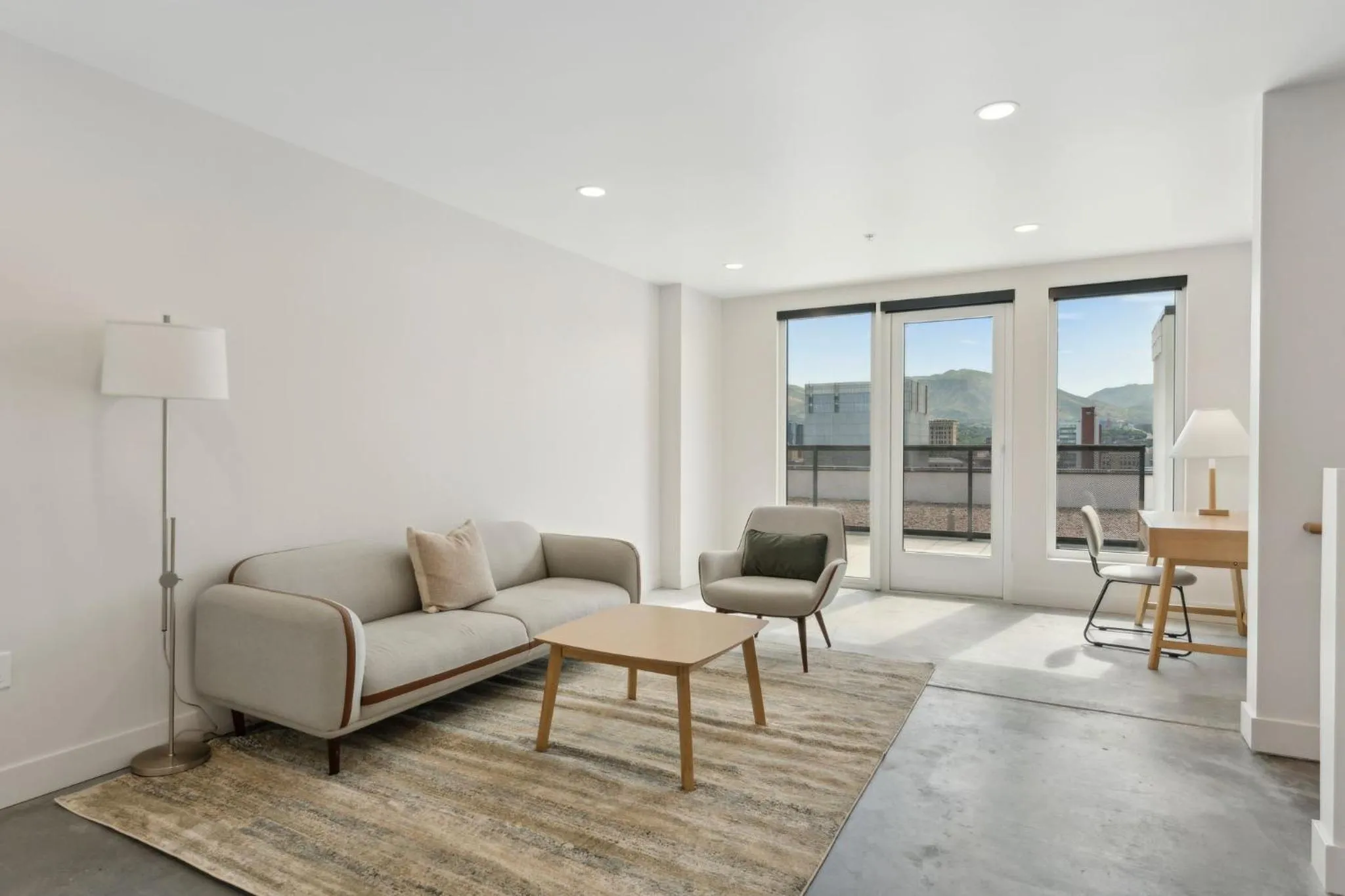 Living room in Placemakr Salt Lake City