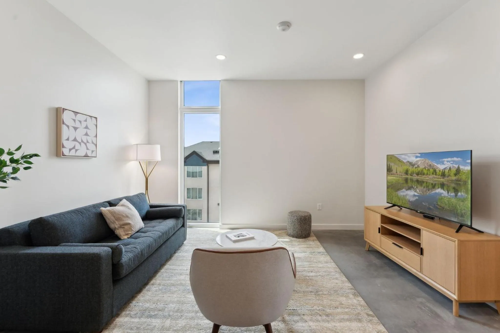 Living room in Placemakr Salt Lake City