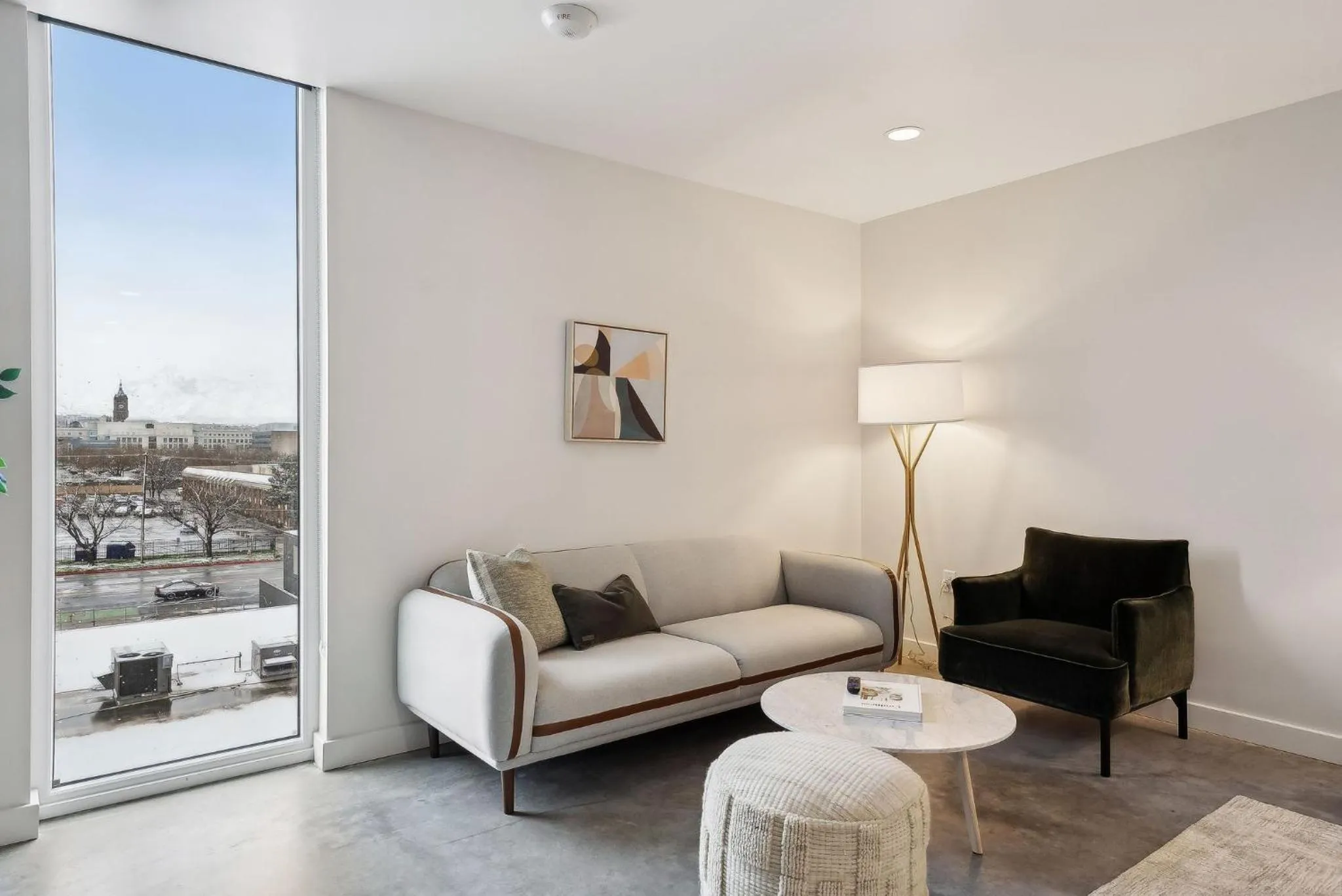 Living room in Placemakr Salt Lake City