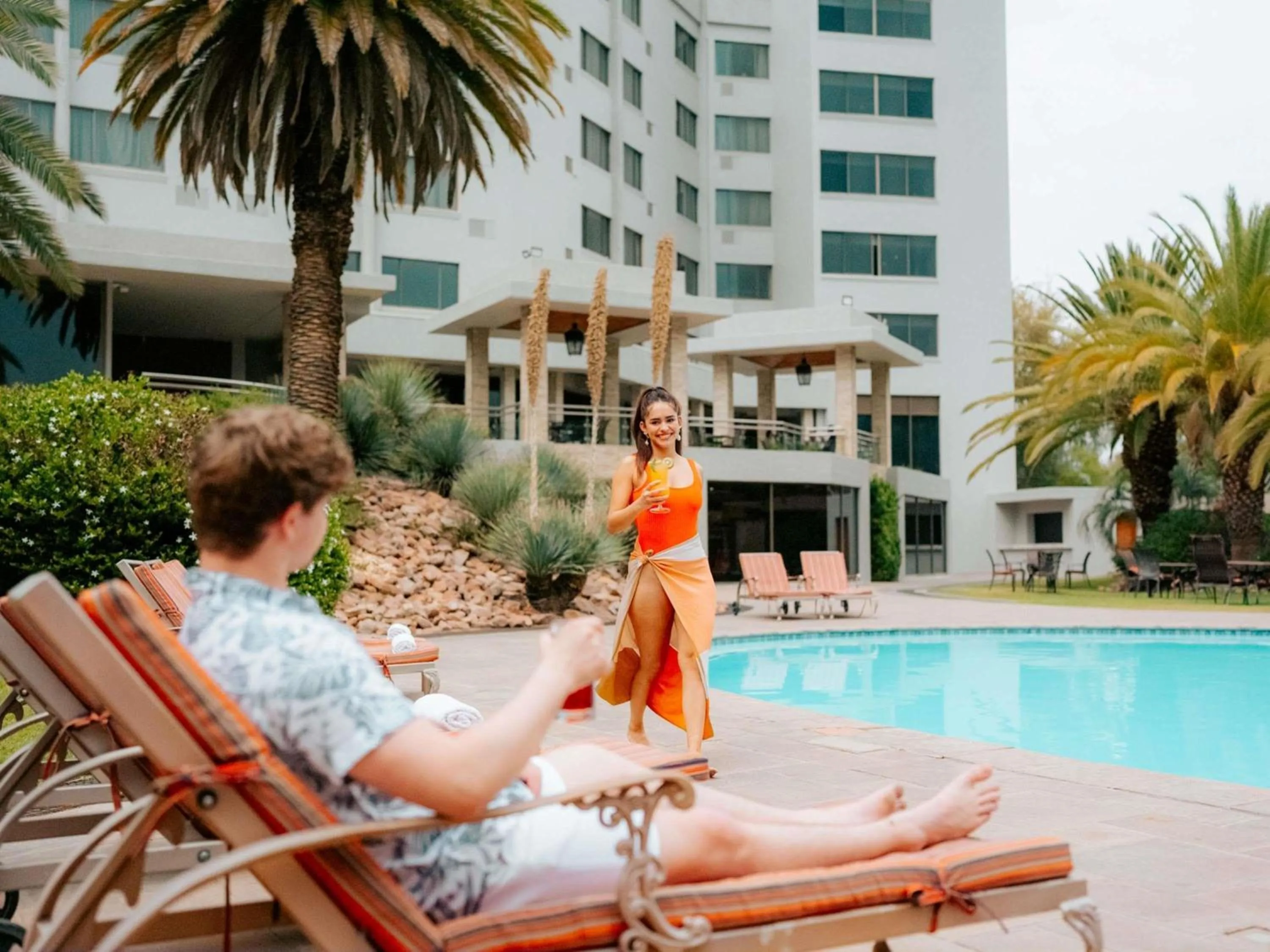 Pool view in Mövenpick Hotel Windhoek