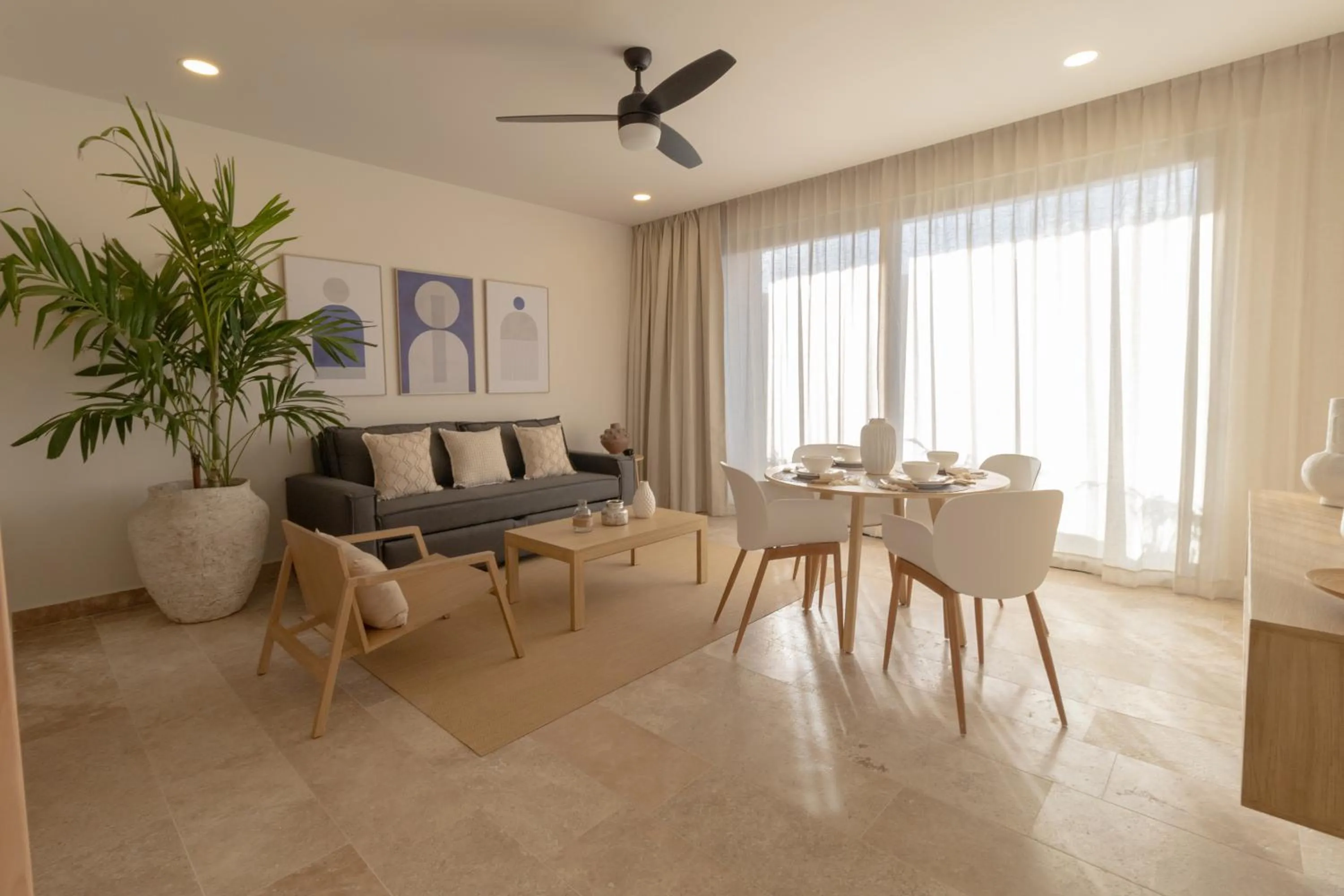 Living room in abba Suites Playa del Carmen