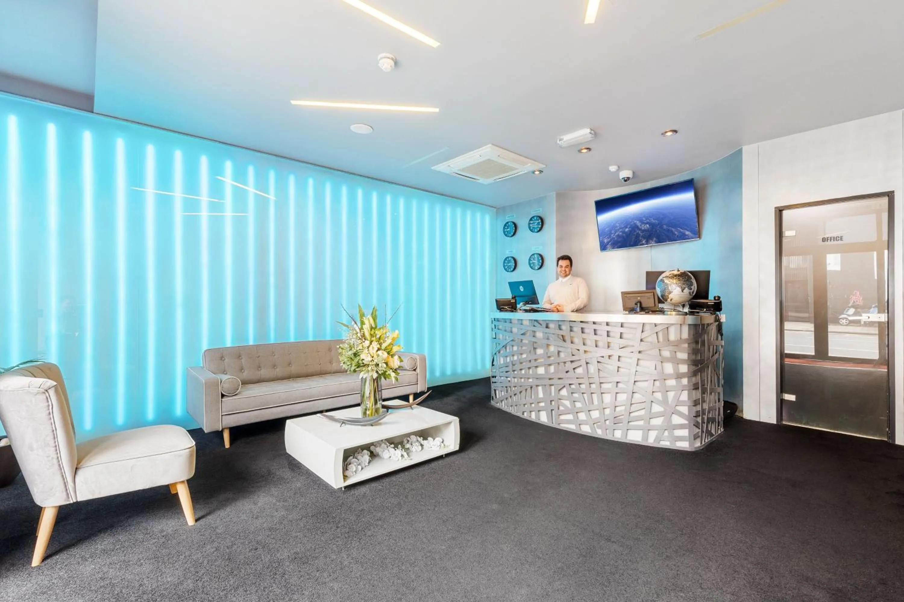 Seating area in The Bryson Hotel