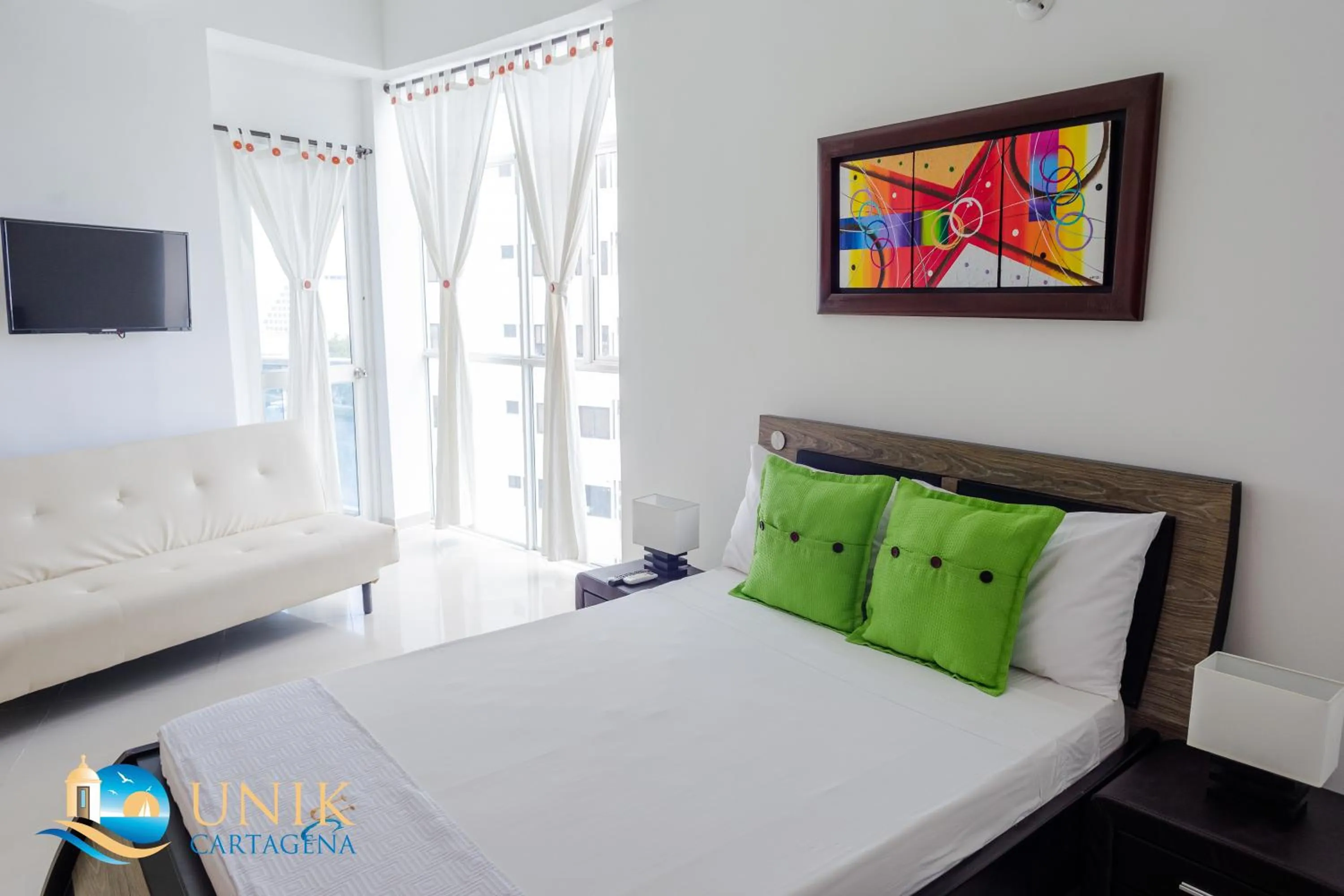 Bed in Apartamento Unik Cartagena Edificio Poseidón