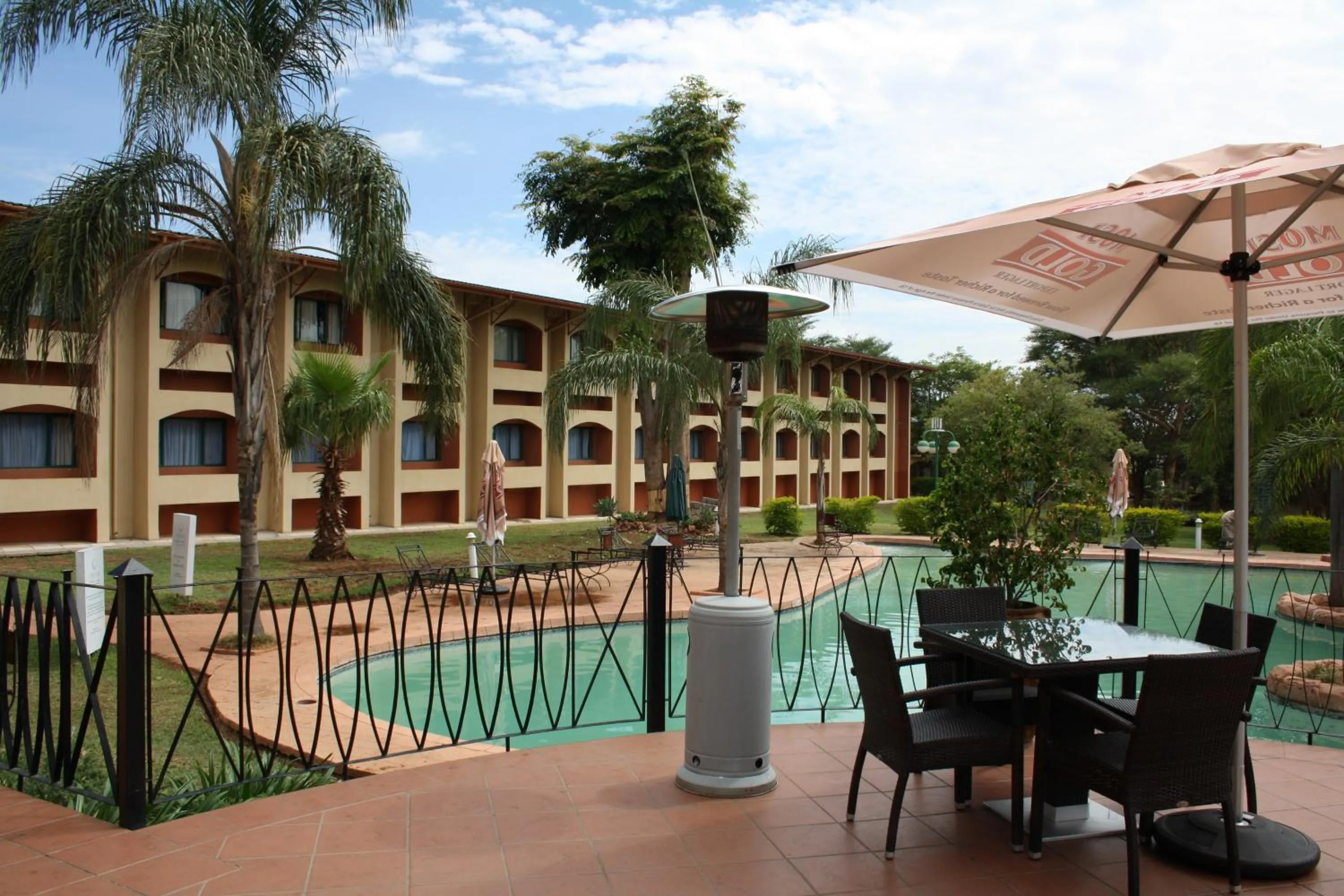 Patio in M'kango Golfview Hotel