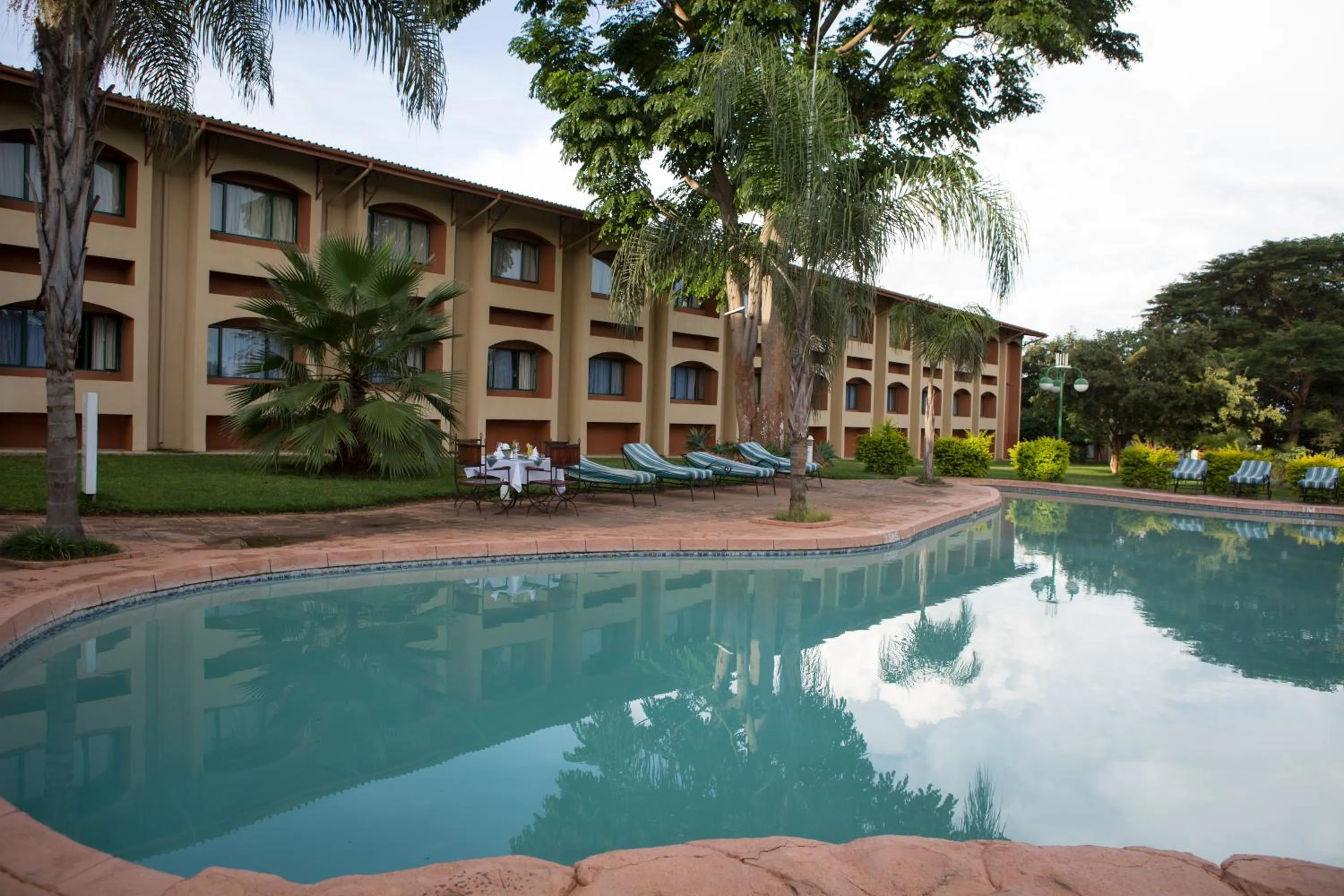 Swimming pool in M'kango Golfview Hotel