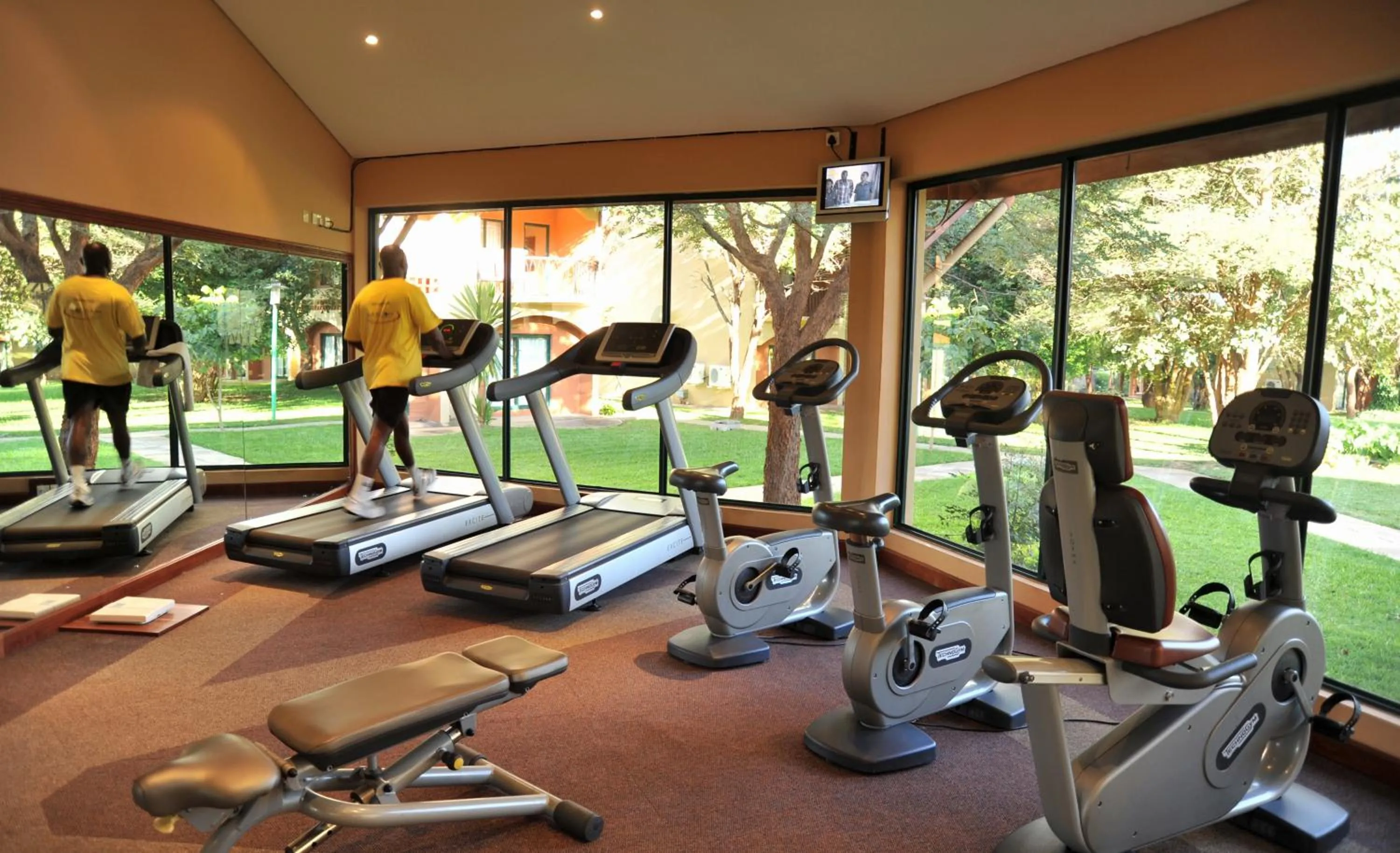 Fitness centre/facilities in M'kango Golfview Hotel
