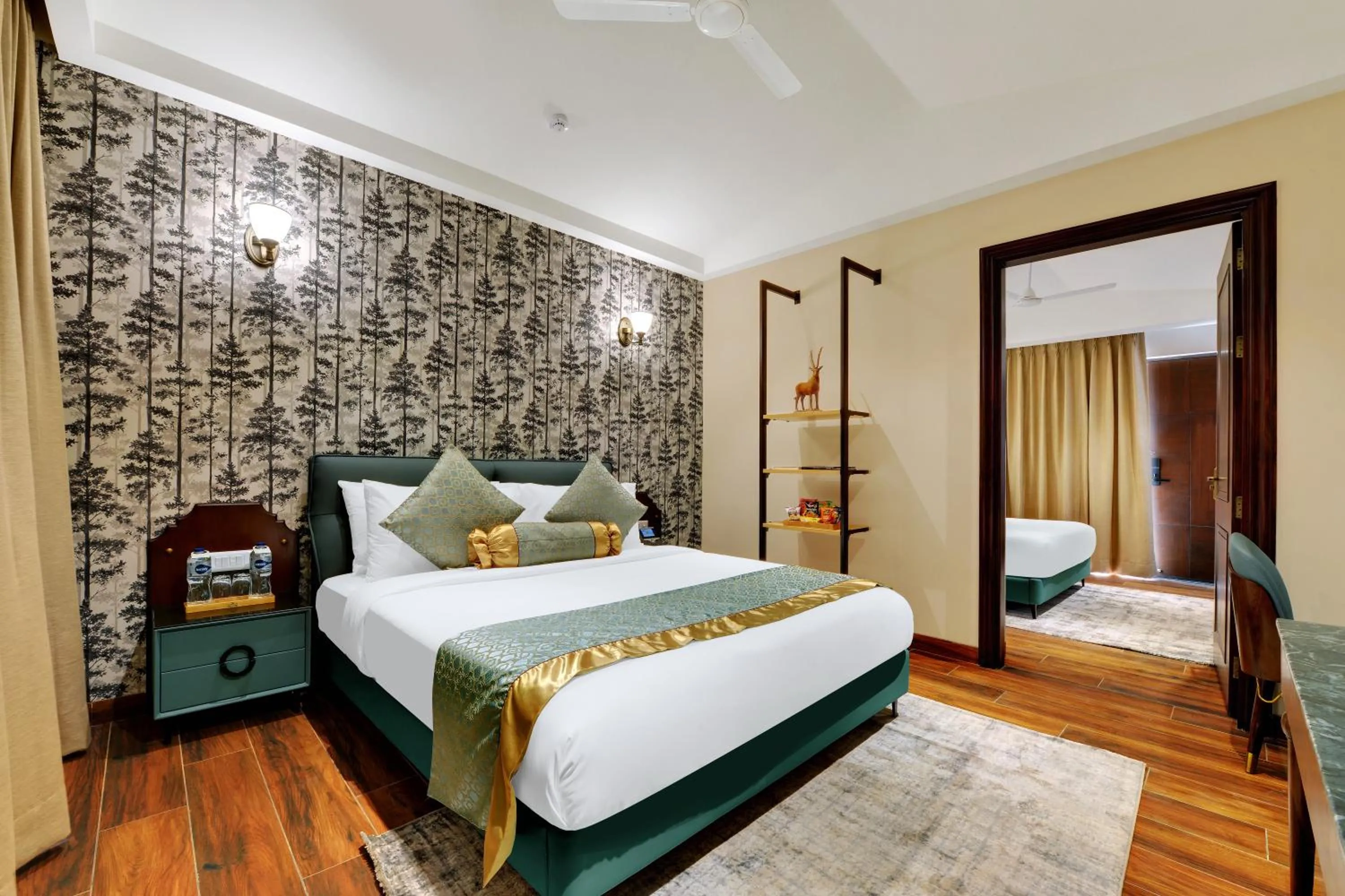 Bed in Debu's The Fern Resort & Spa, Jim Corbett, Series by Marriott