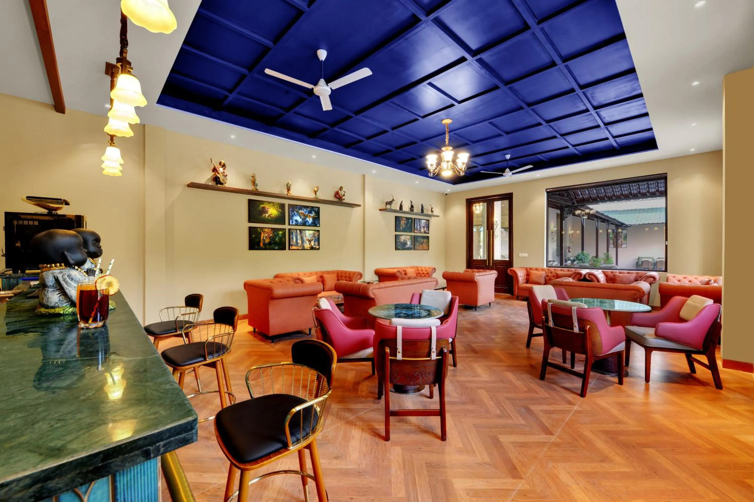 Lounge or bar in Debu's The Fern Resort & Spa, Jim Corbett, Series by Marriott